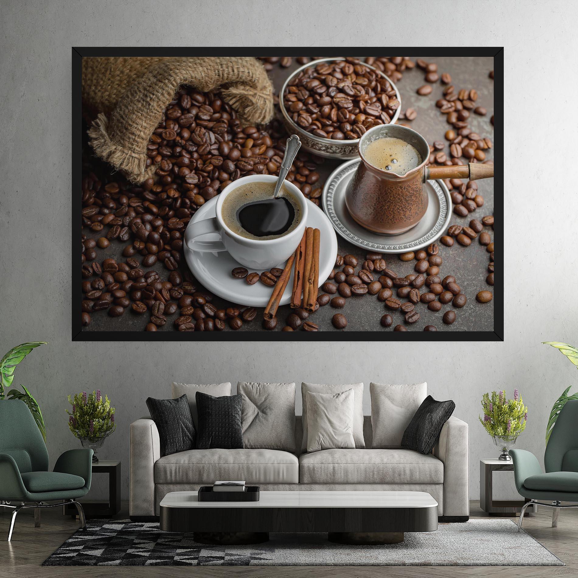 Vászonkép Black Coffee Bean mockup 7