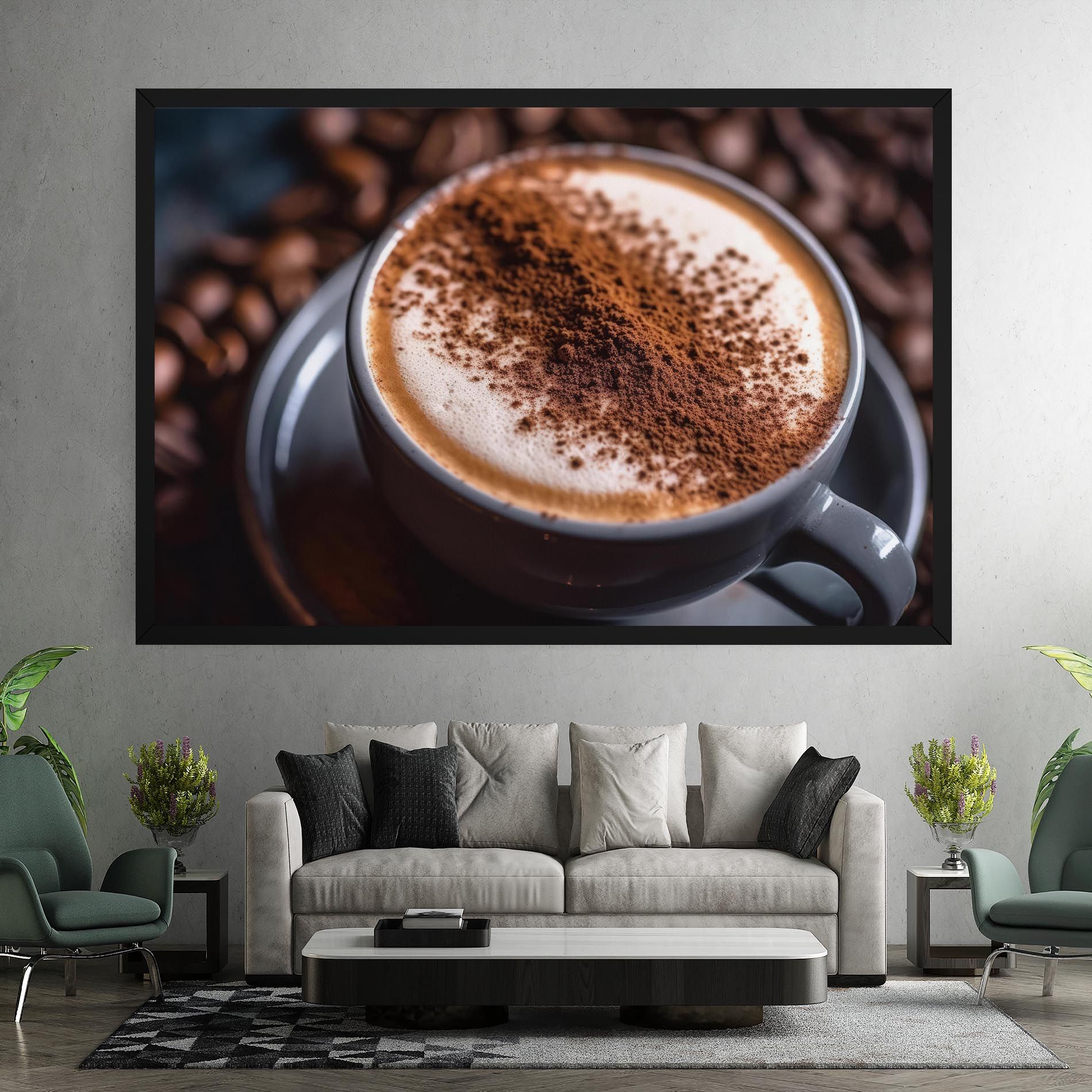 Cappuccino Coffee Close Up mockup 7