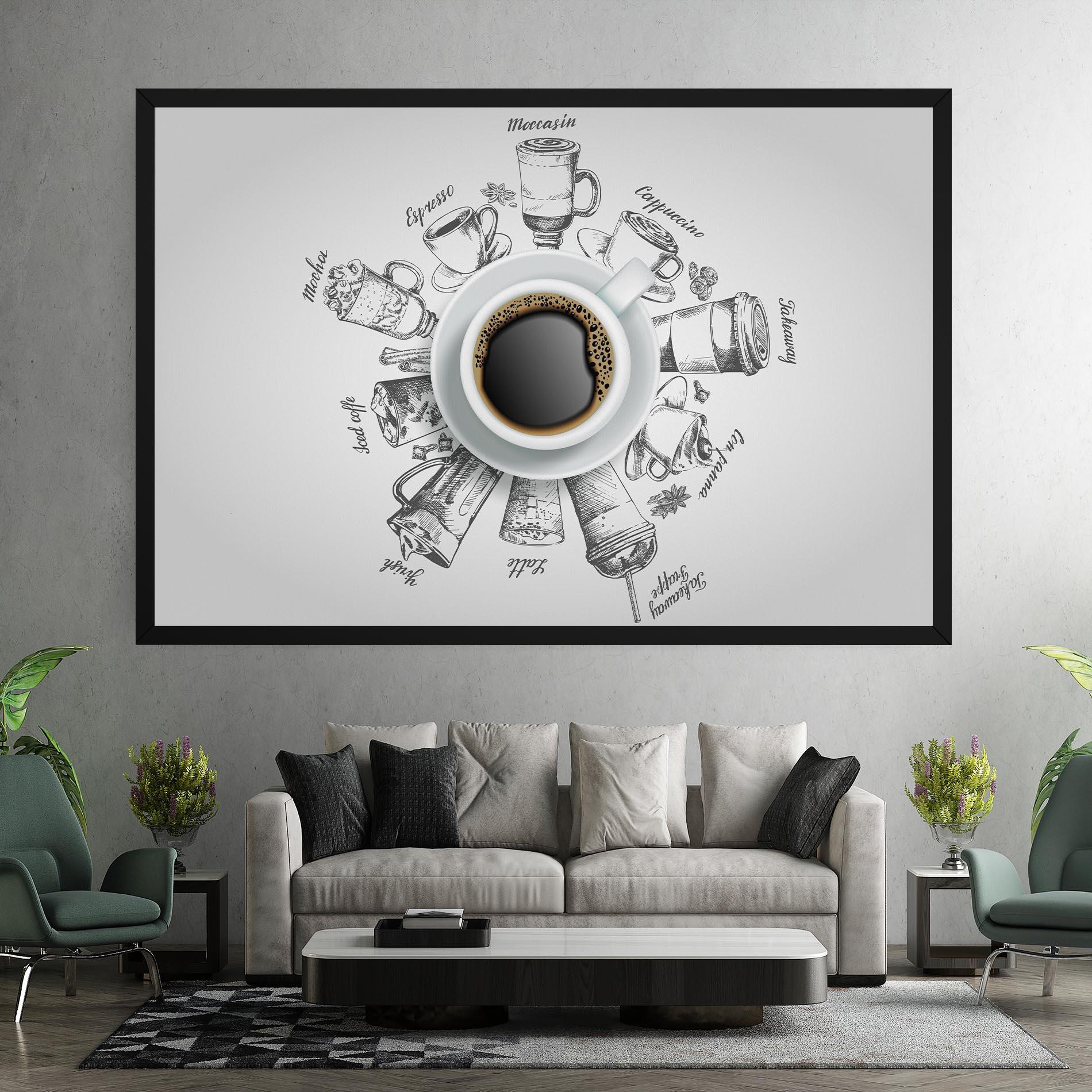 Vászonkép Coffee List mockup 7