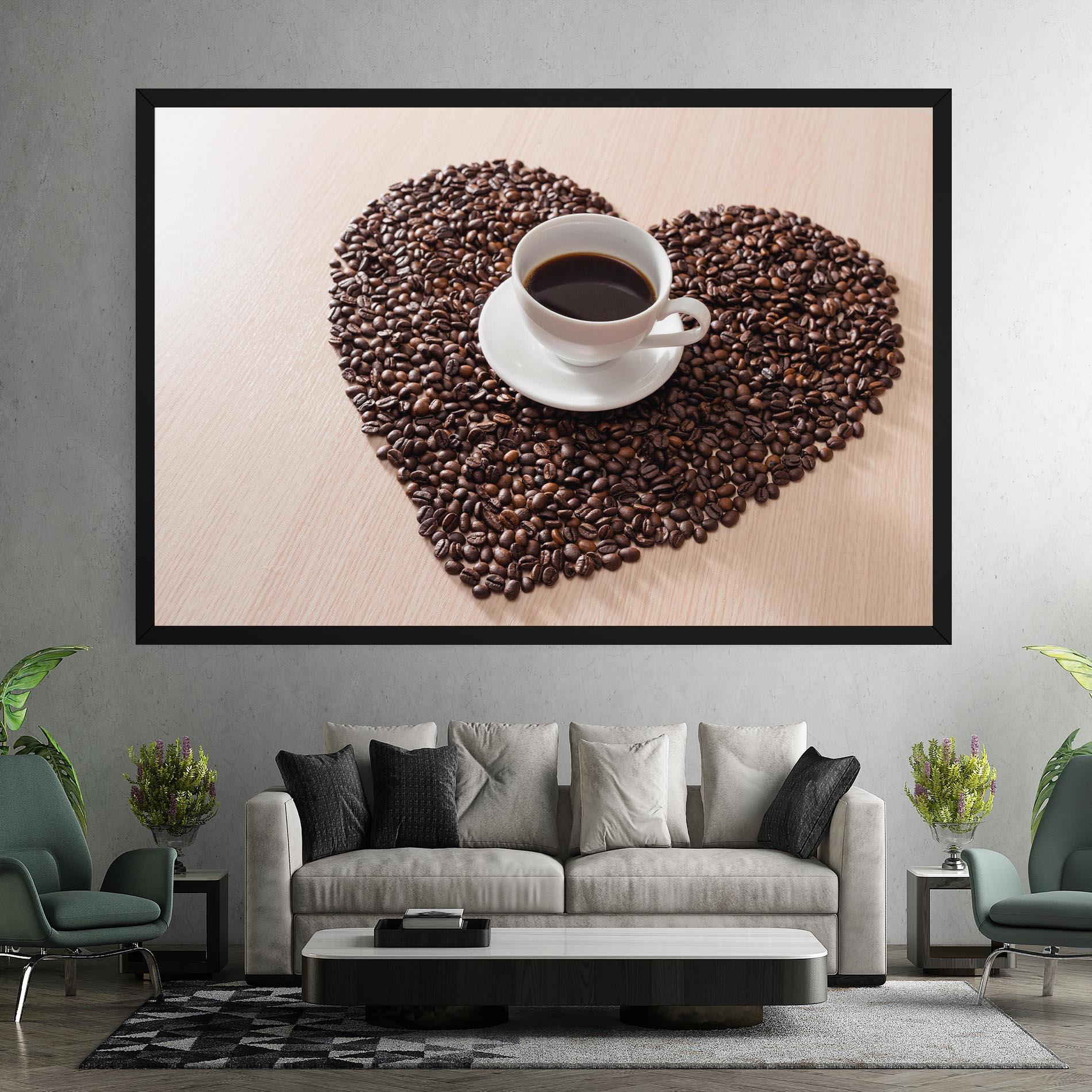 Vászonkép Heart Coffee Beans mockup 7