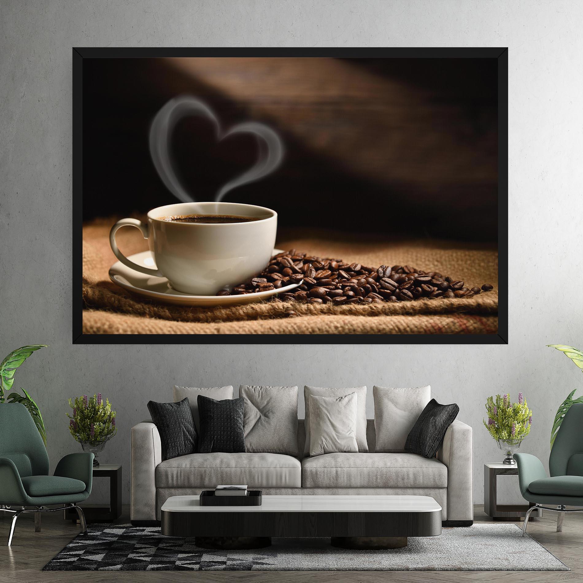 Vászonkép Heart Coffee Smoke mockup 7