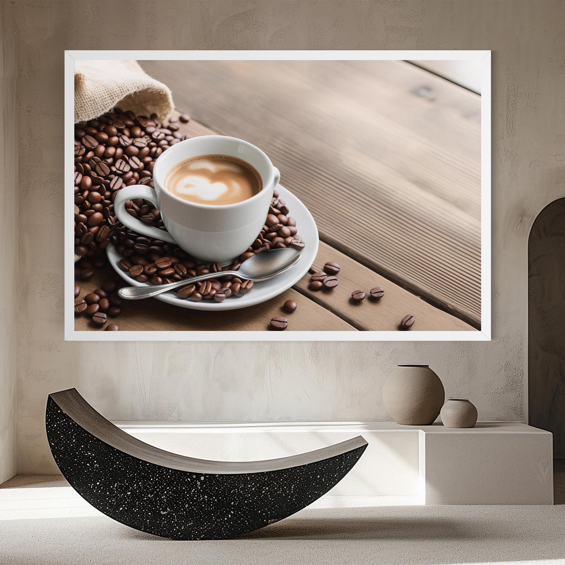 Vászonkép Coffee On Table mockup 8