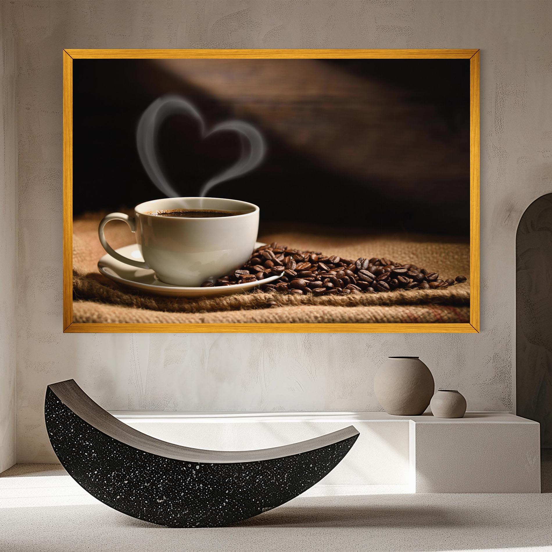 Vászonkép Heart Coffee Smoke mockup 8