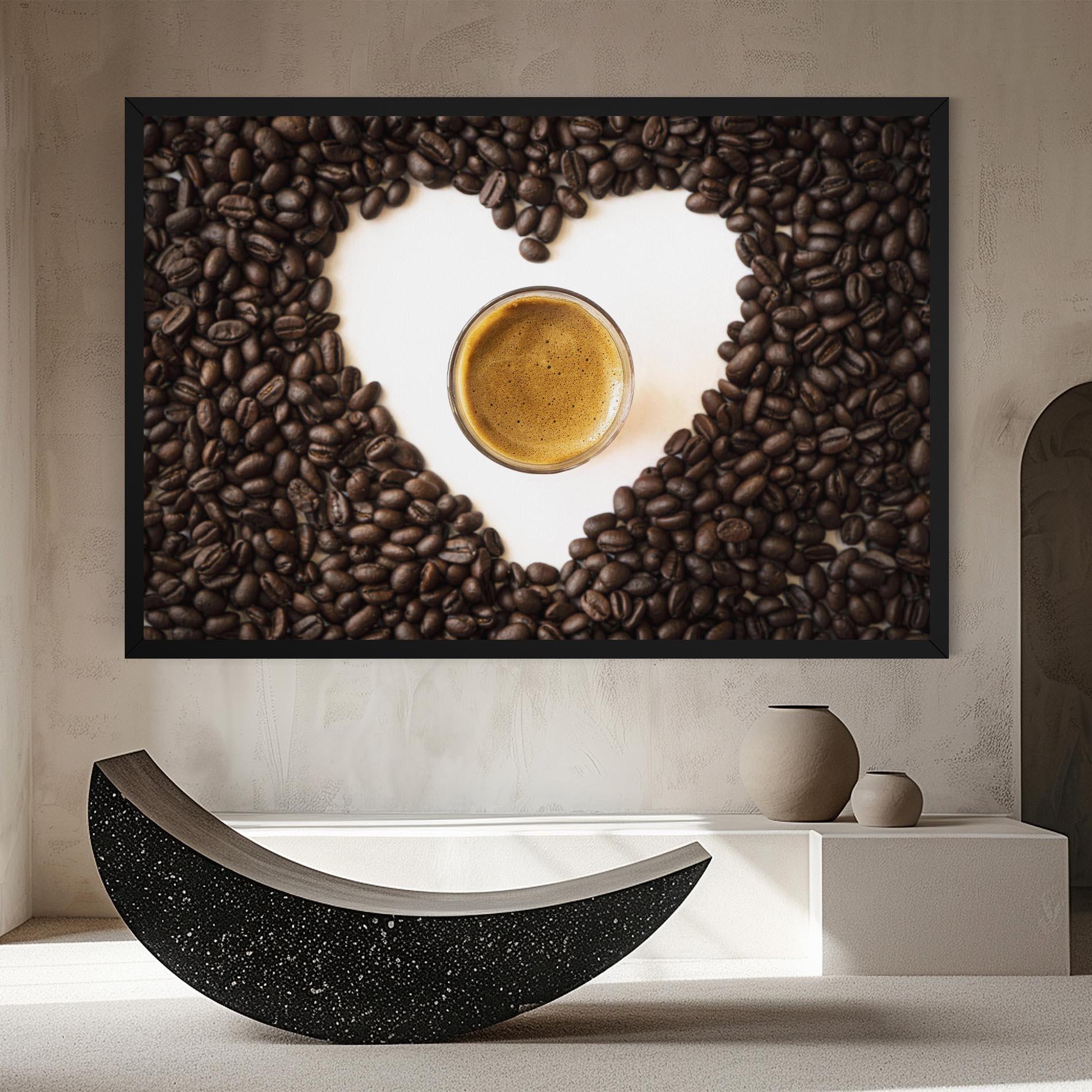Vászonkép Coffee Bean Heart mockup 8