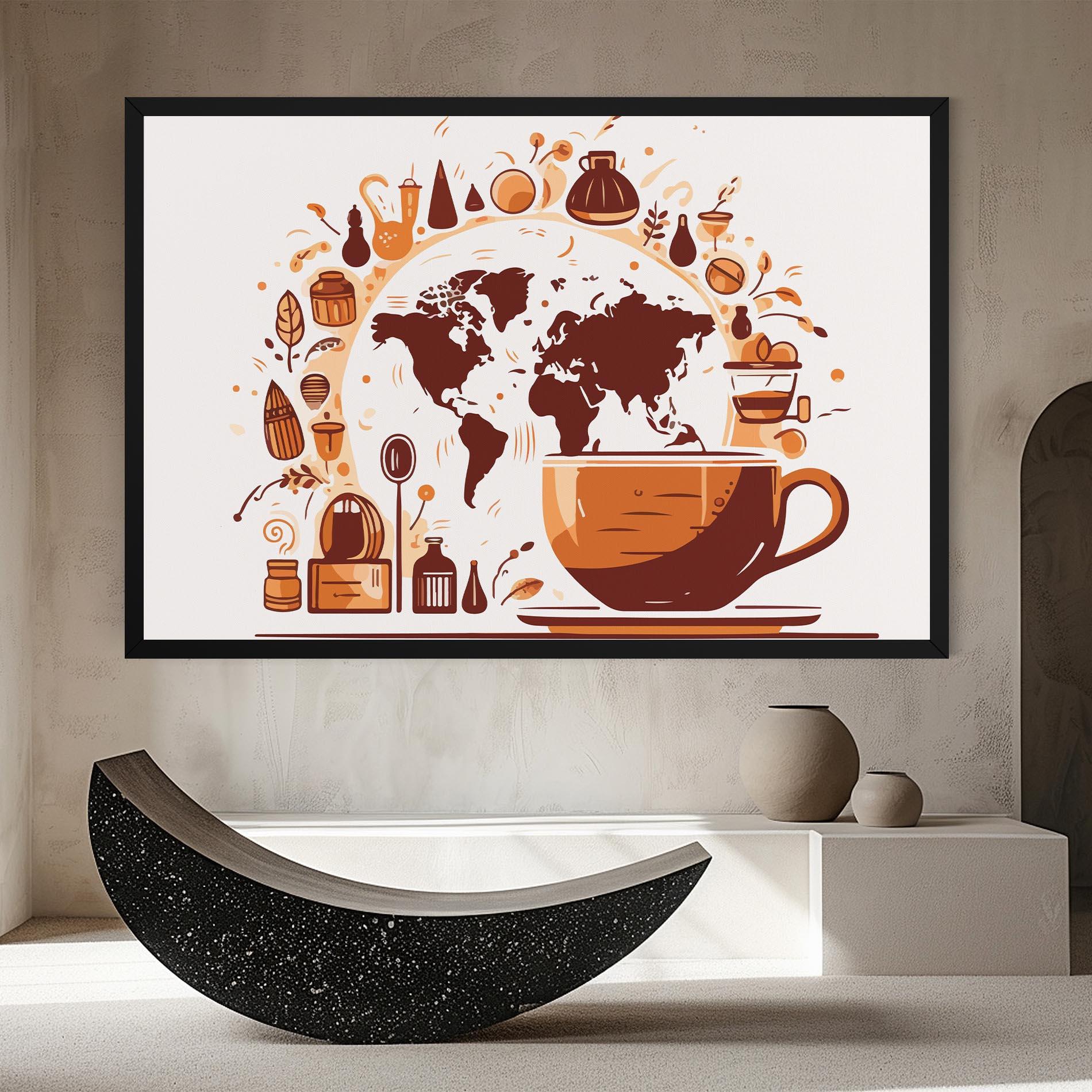 Vászonkép Coffee Map mockup 8