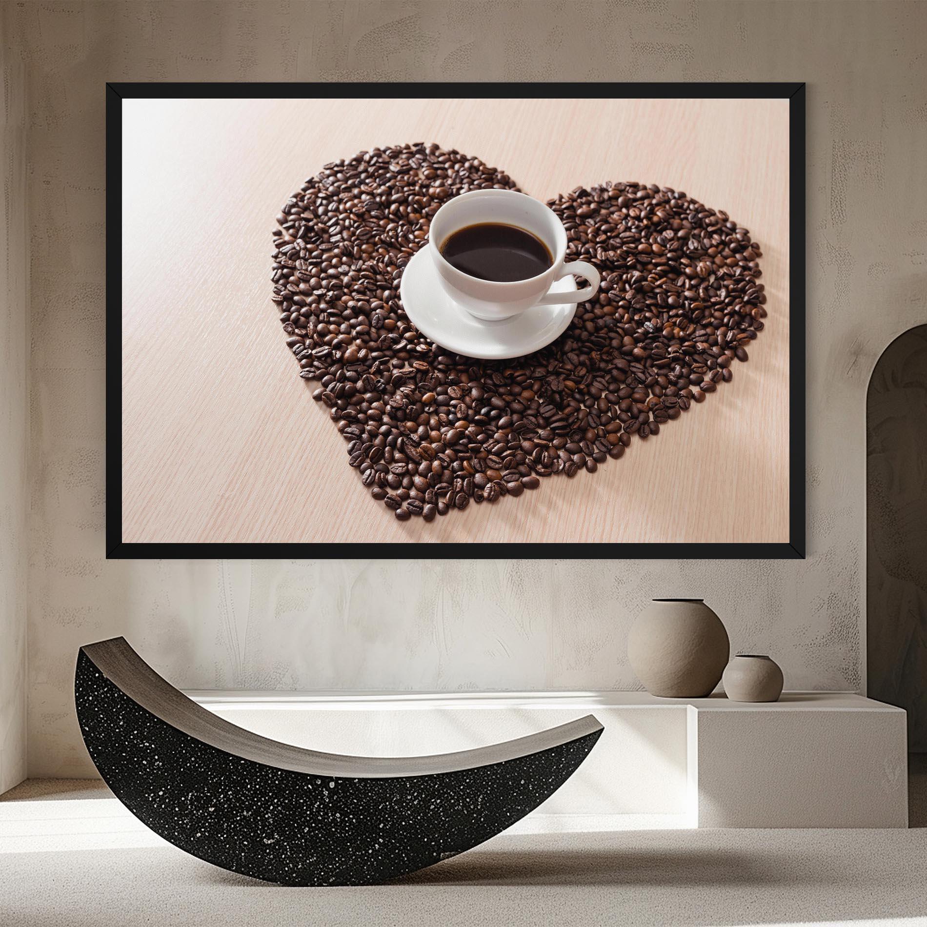 Vászonkép Heart Coffee Beans mockup 8