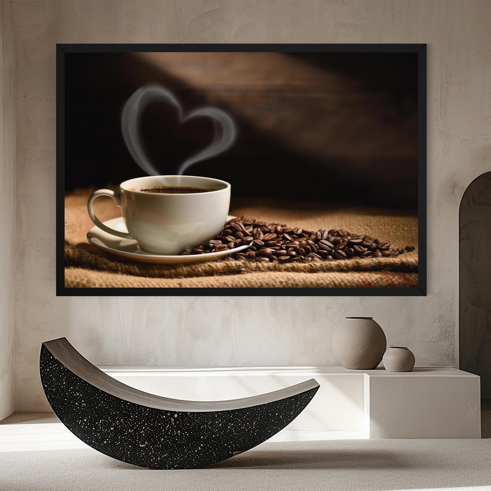 Vászonkép Heart Coffee Smoke mockup 8