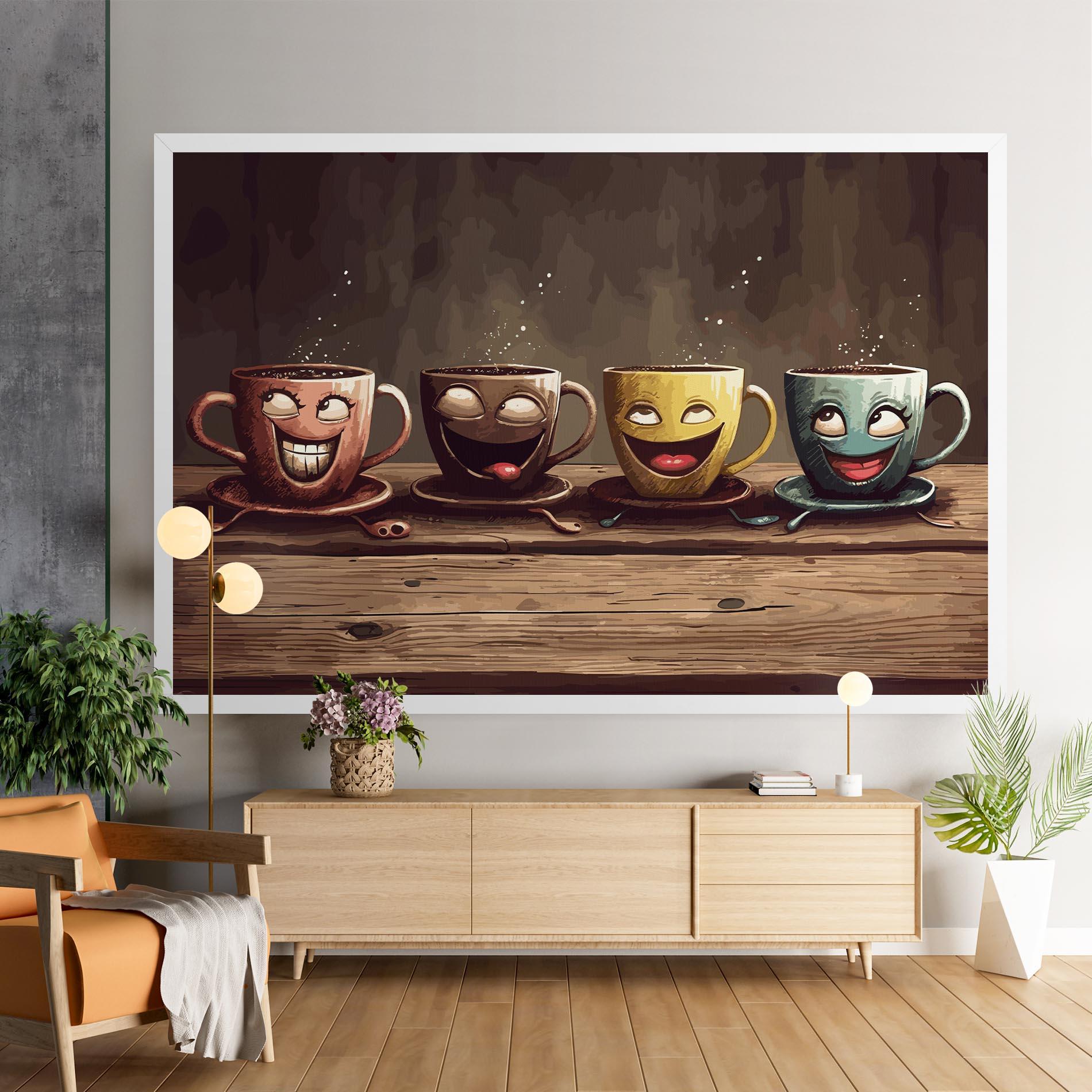 Vászonkép Coffee Faces mockup 9