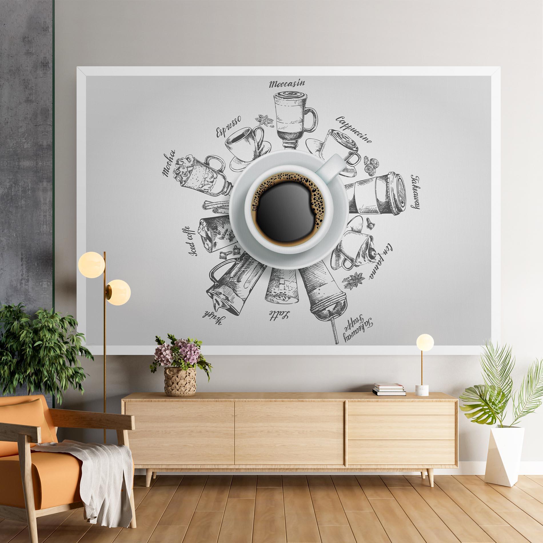 Vászonkép Coffee List mockup 9