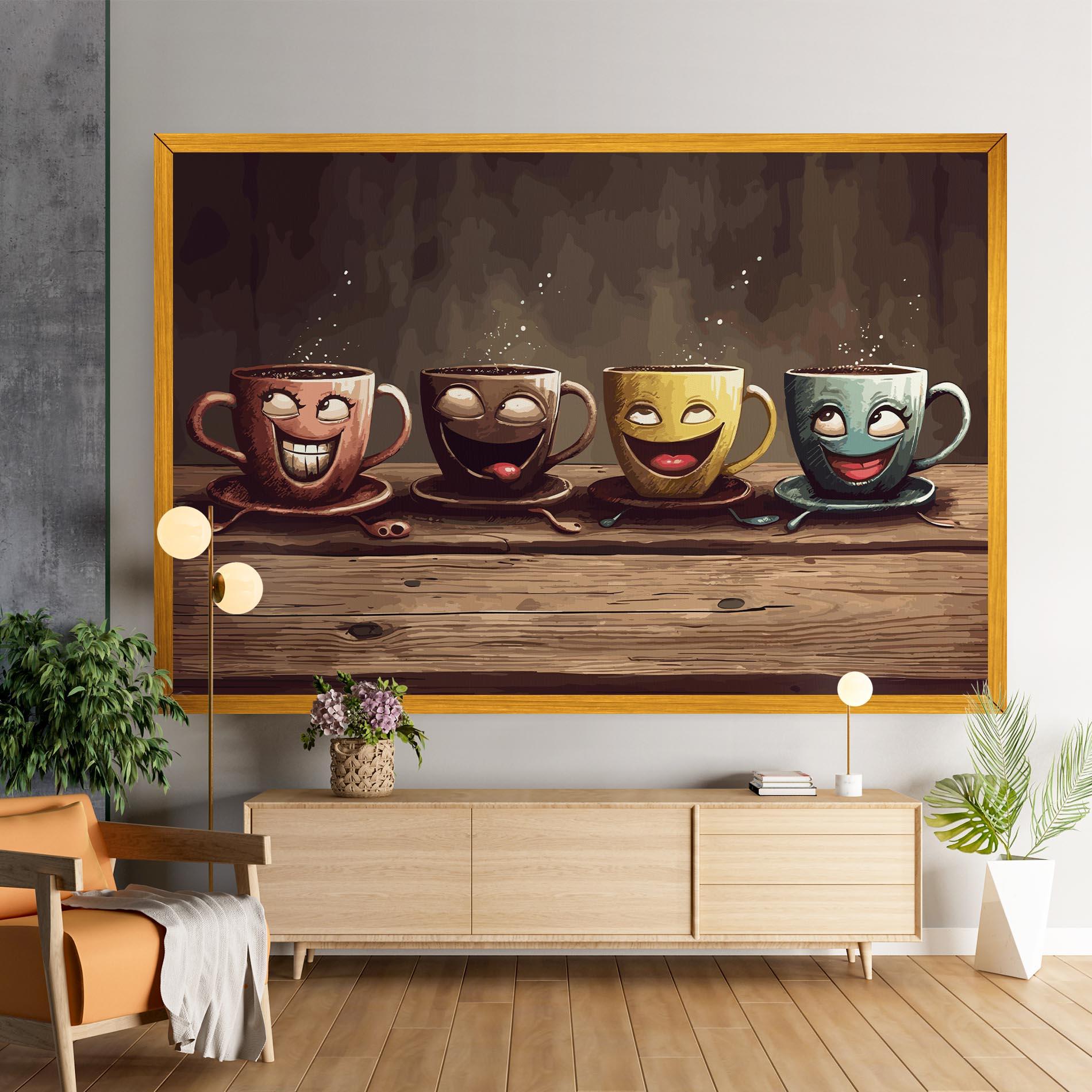 Vászonkép Coffee Faces mockup 9