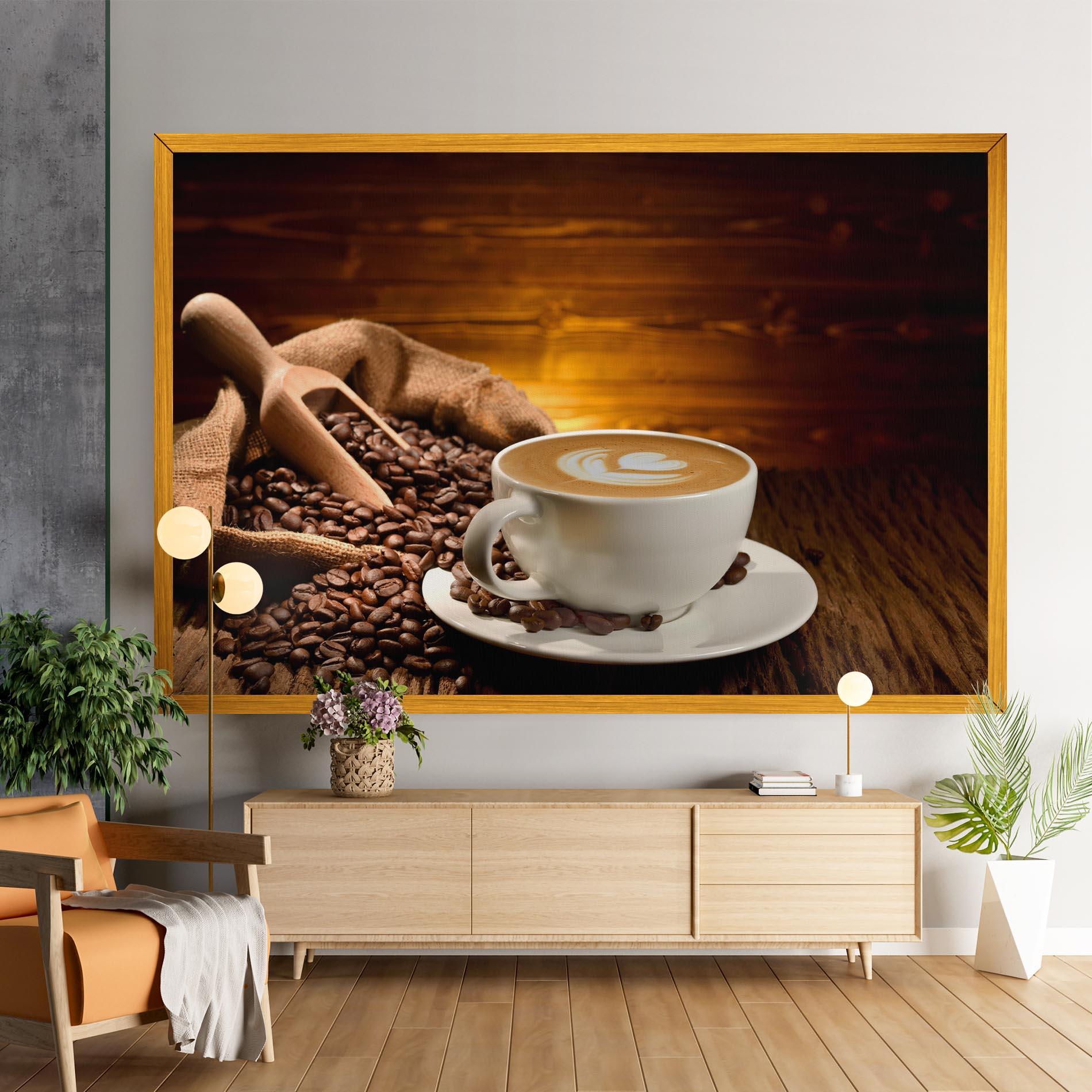 Vászonkép Latte Coffee mockup 9