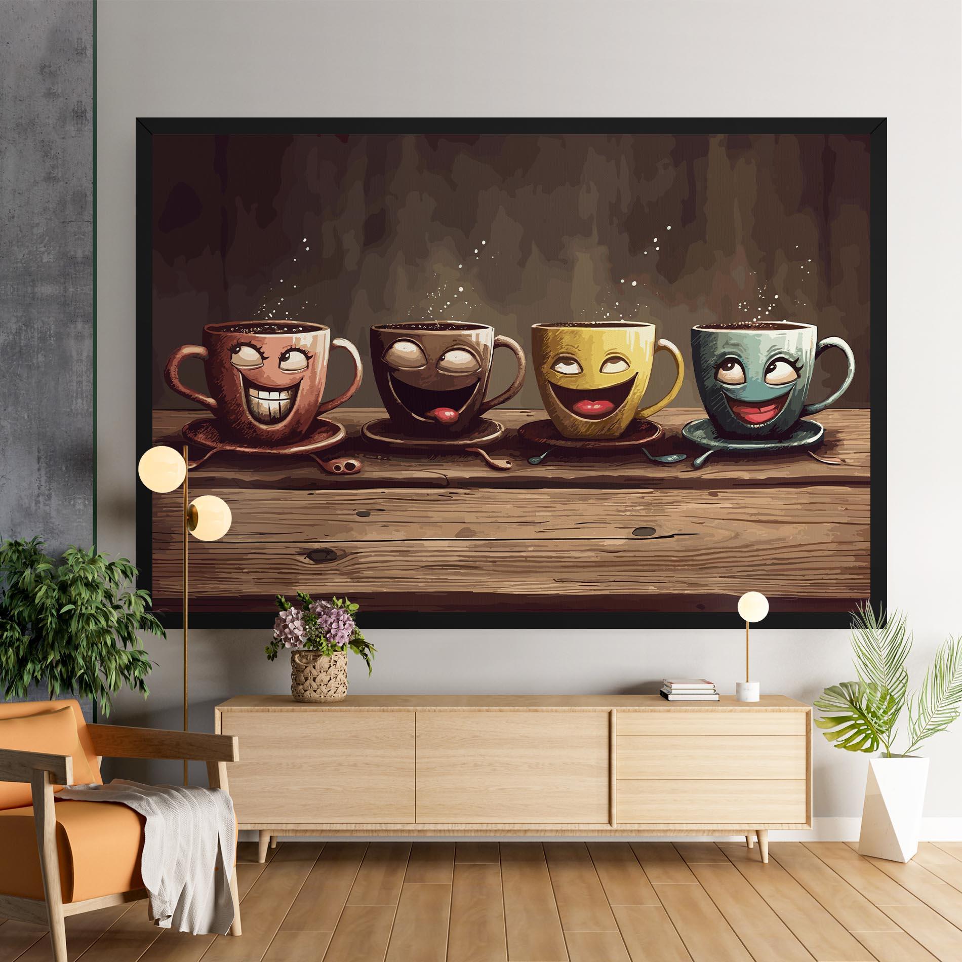 Vászonkép Coffee Faces mockup 9