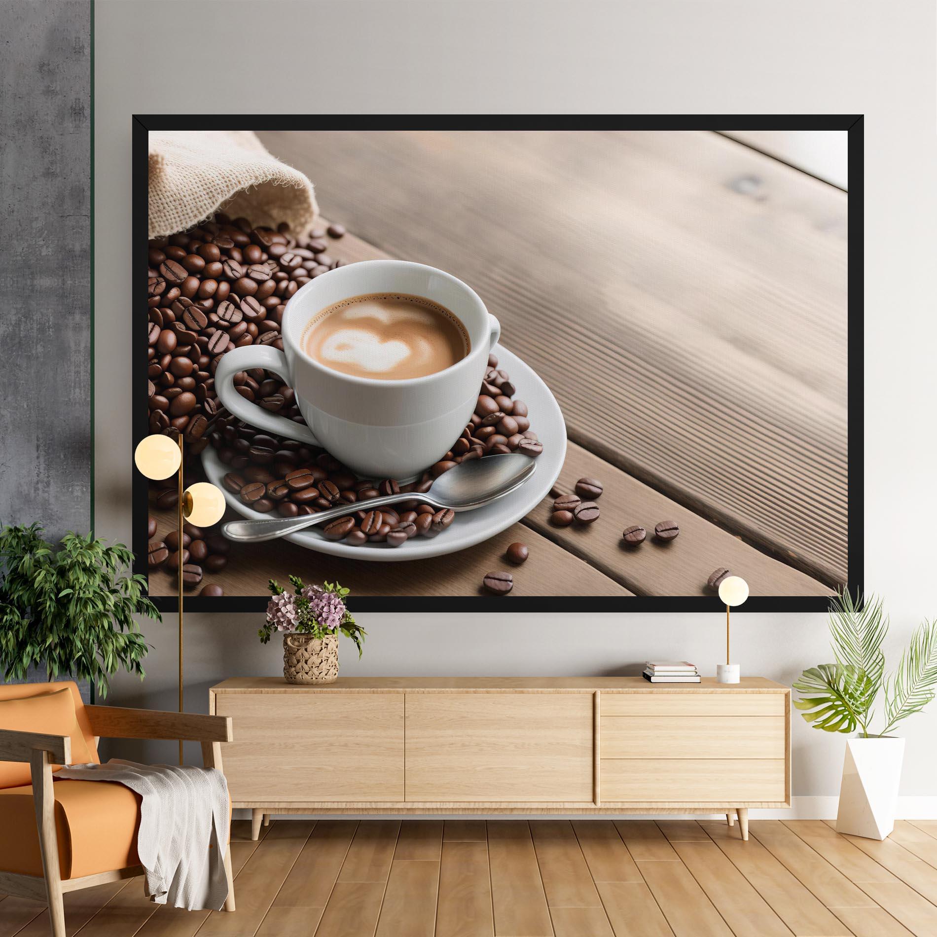 Vászonkép Coffee On Table mockup 9