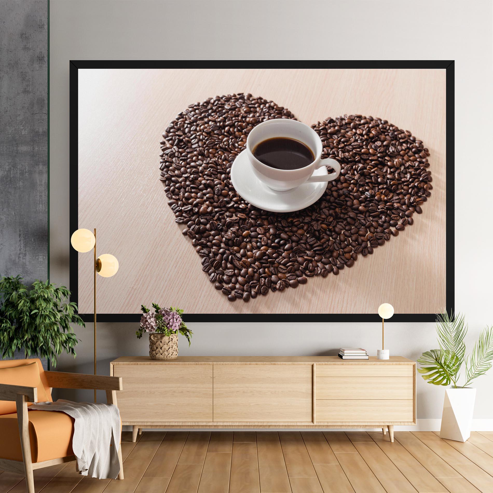 Vászonkép Heart Coffee Beans mockup 9