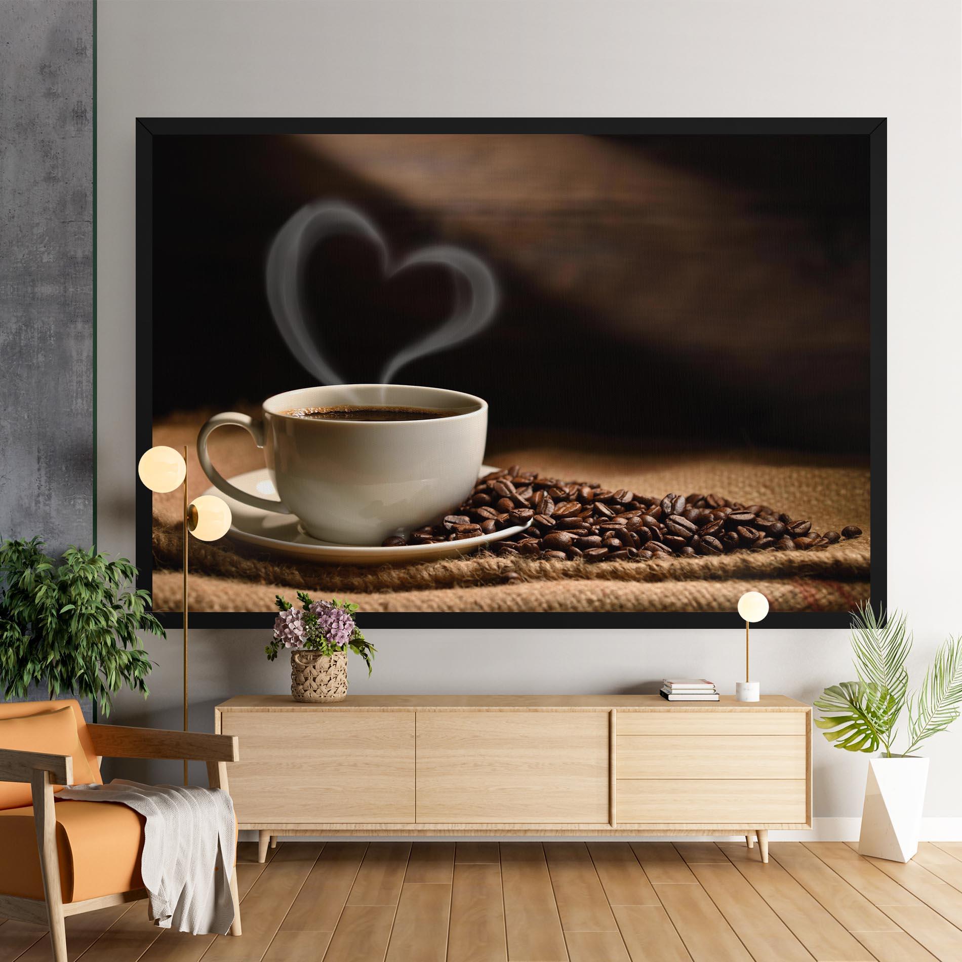 Vászonkép Heart Coffee Smoke mockup 9