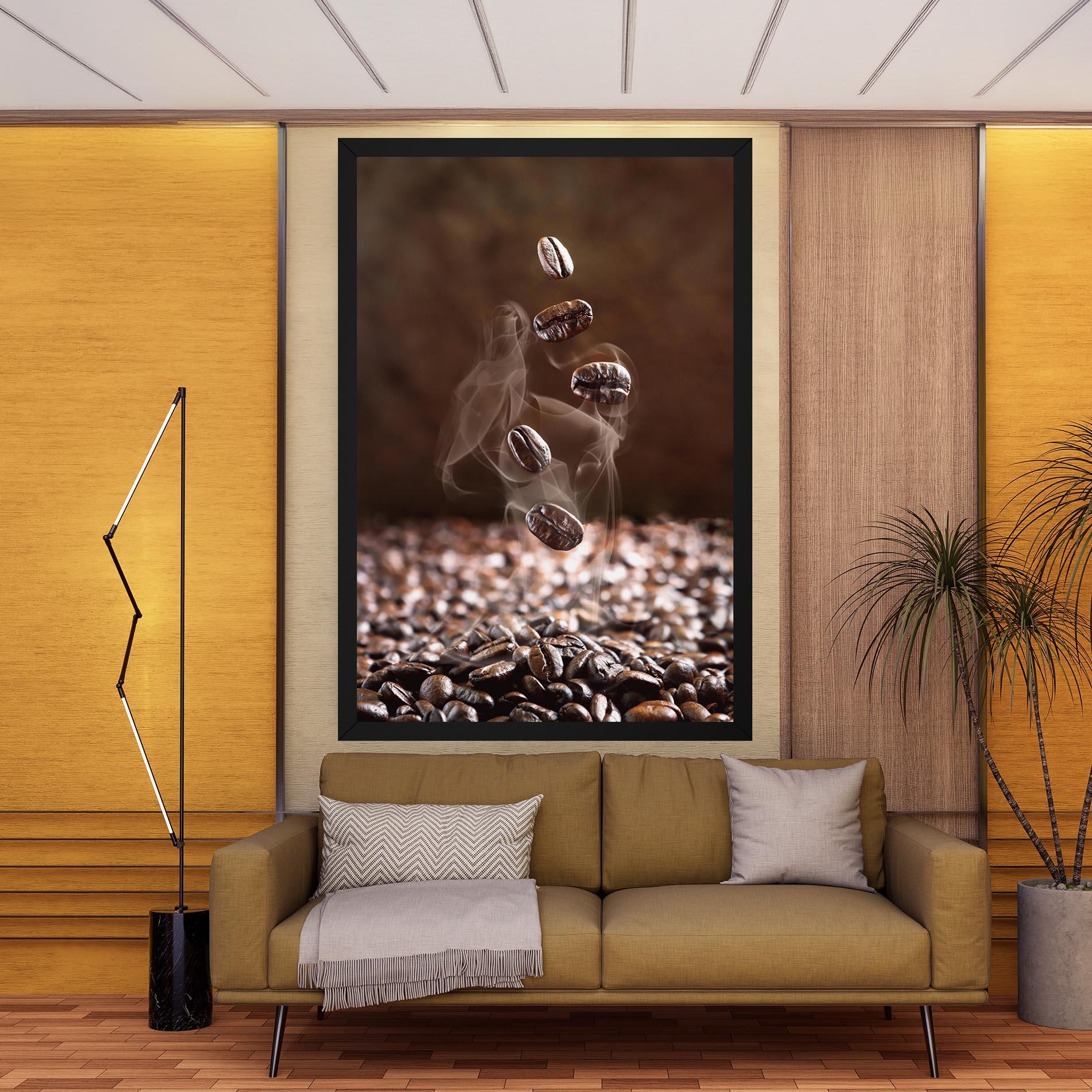 Vászonkép Close Up Falling Beans mockup 9