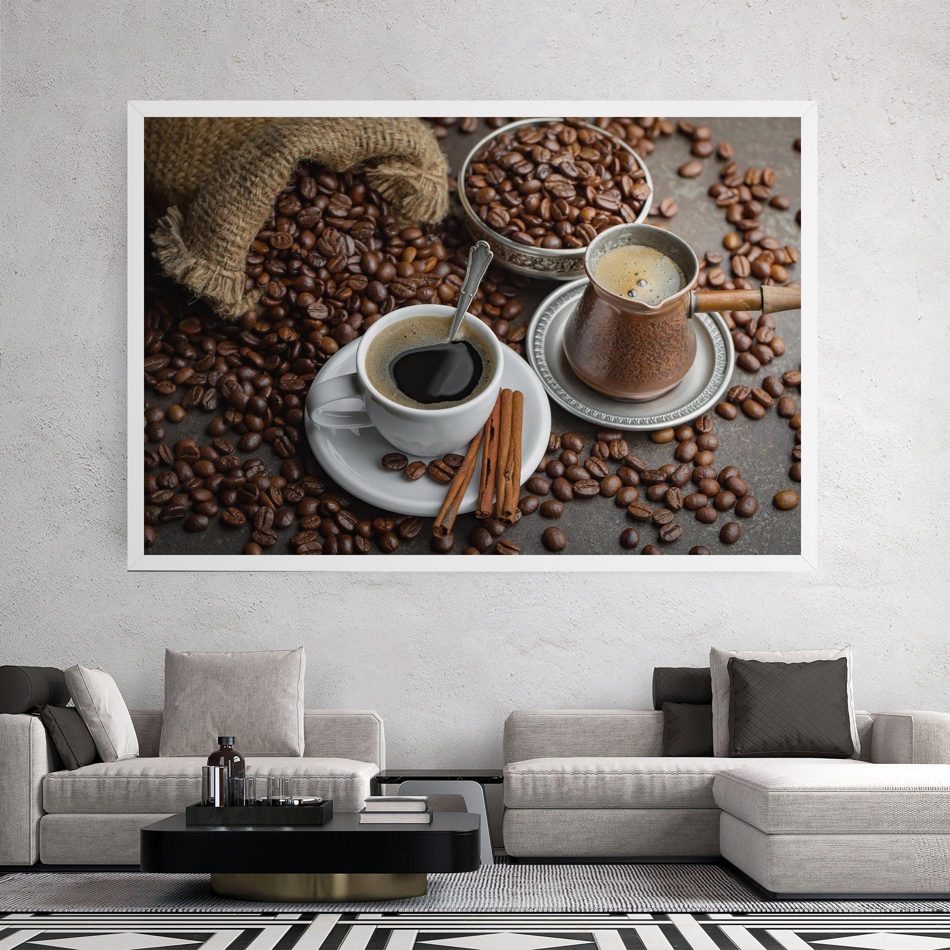 Vászonkép Black Coffee Bean mockup 2