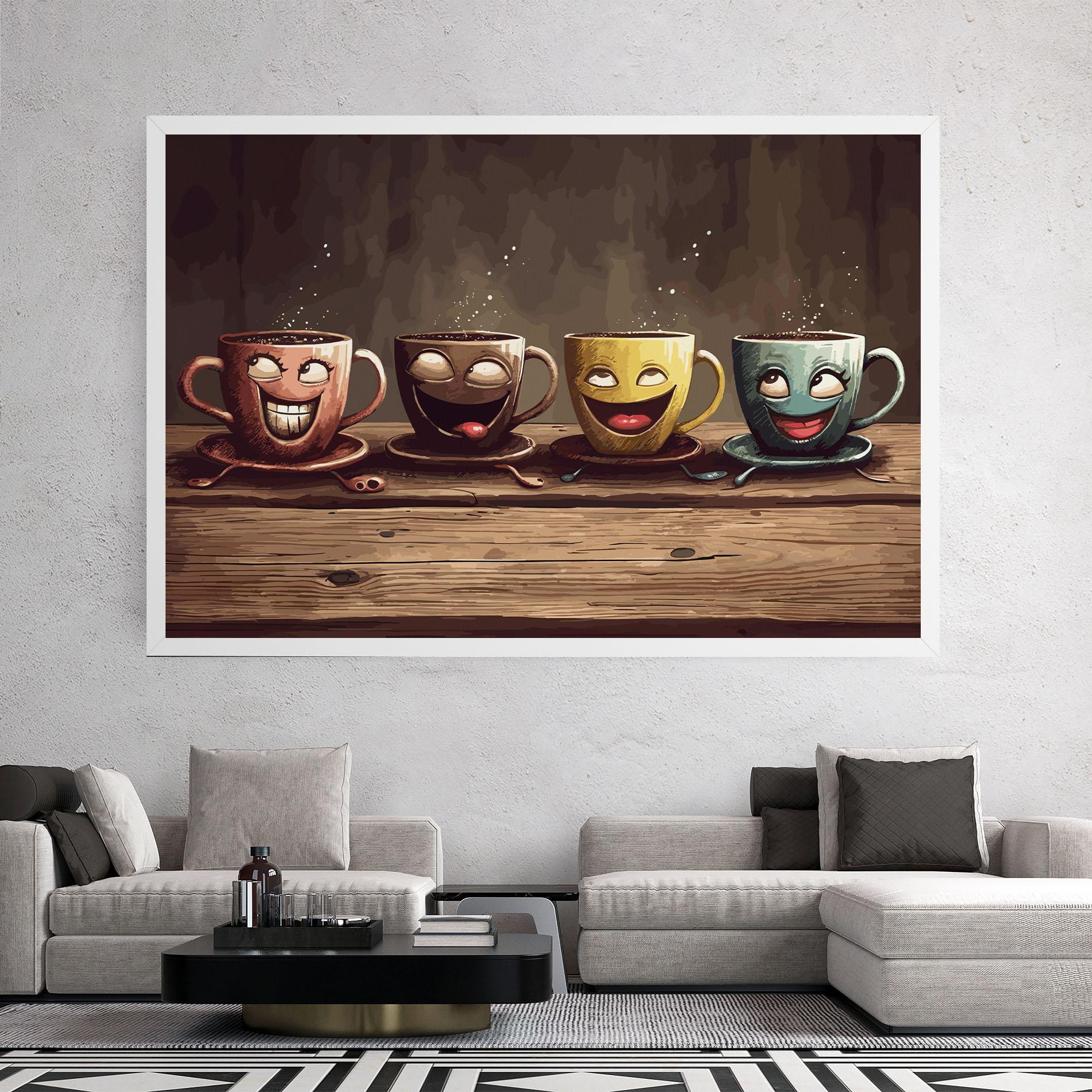 Vászonkép Coffee Faces mockup 2