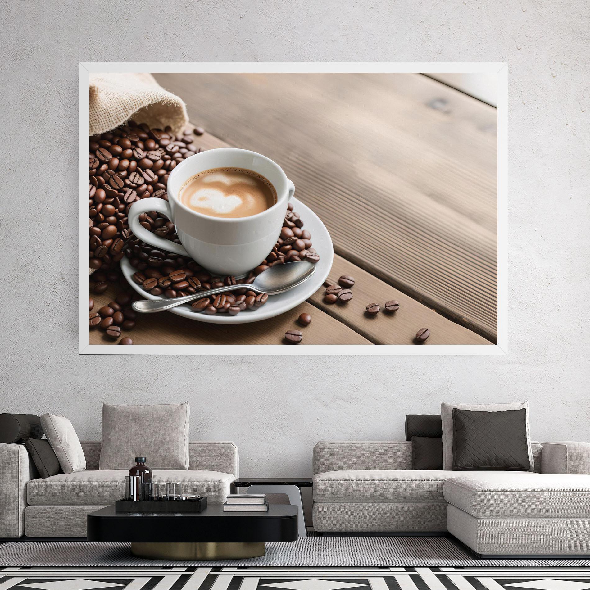 Vászonkép Coffee On Table mockup 2