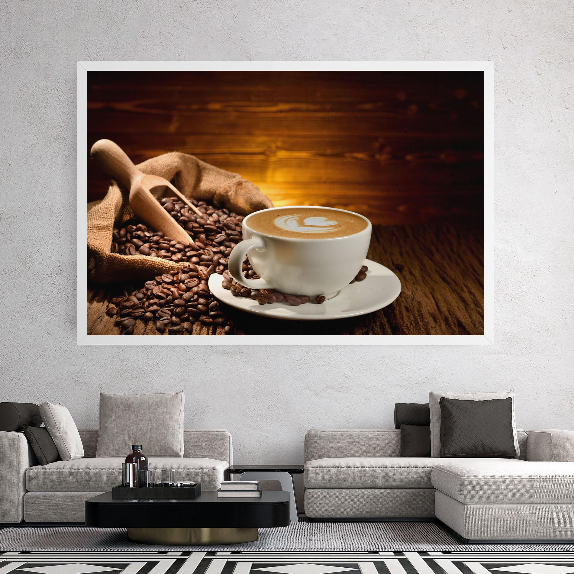 Vászonkép Latte Coffee mockup 2