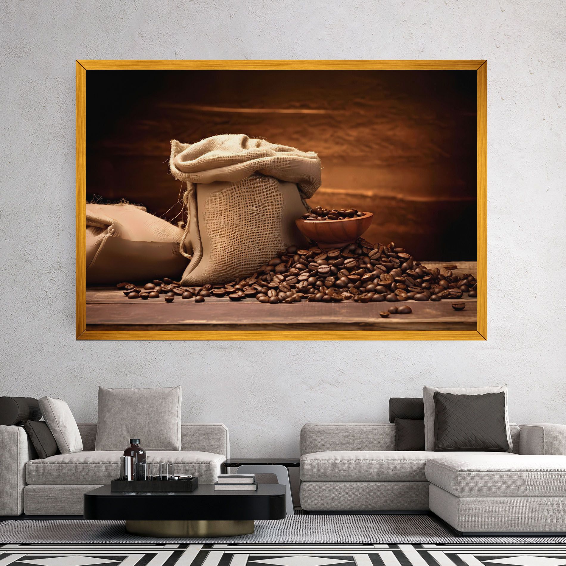 Big Bag Of Coffee Beans mockup 2