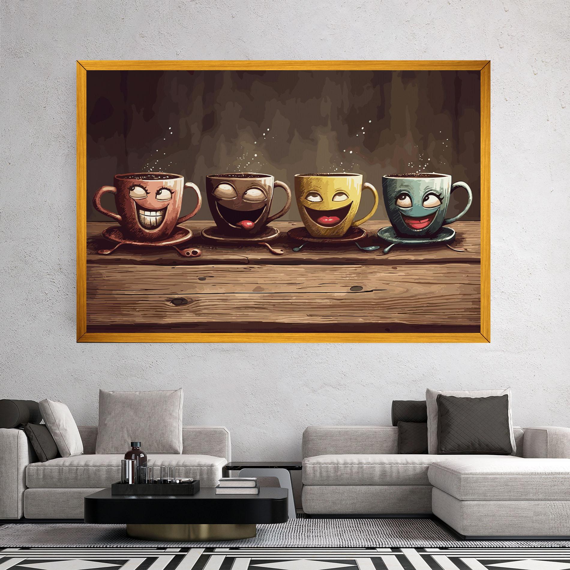 Vászonkép Coffee Faces mockup 2