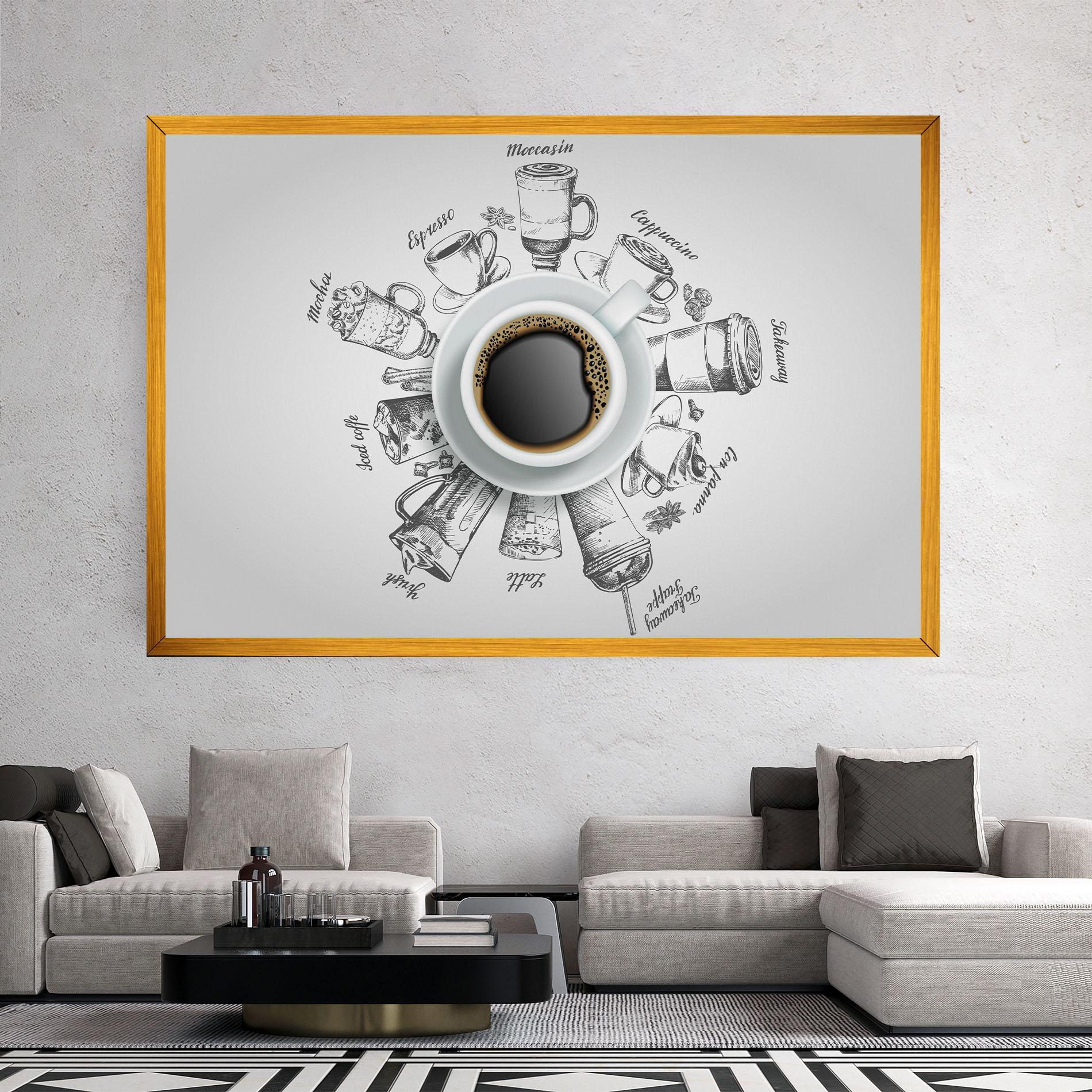 Vászonkép Coffee List mockup 2