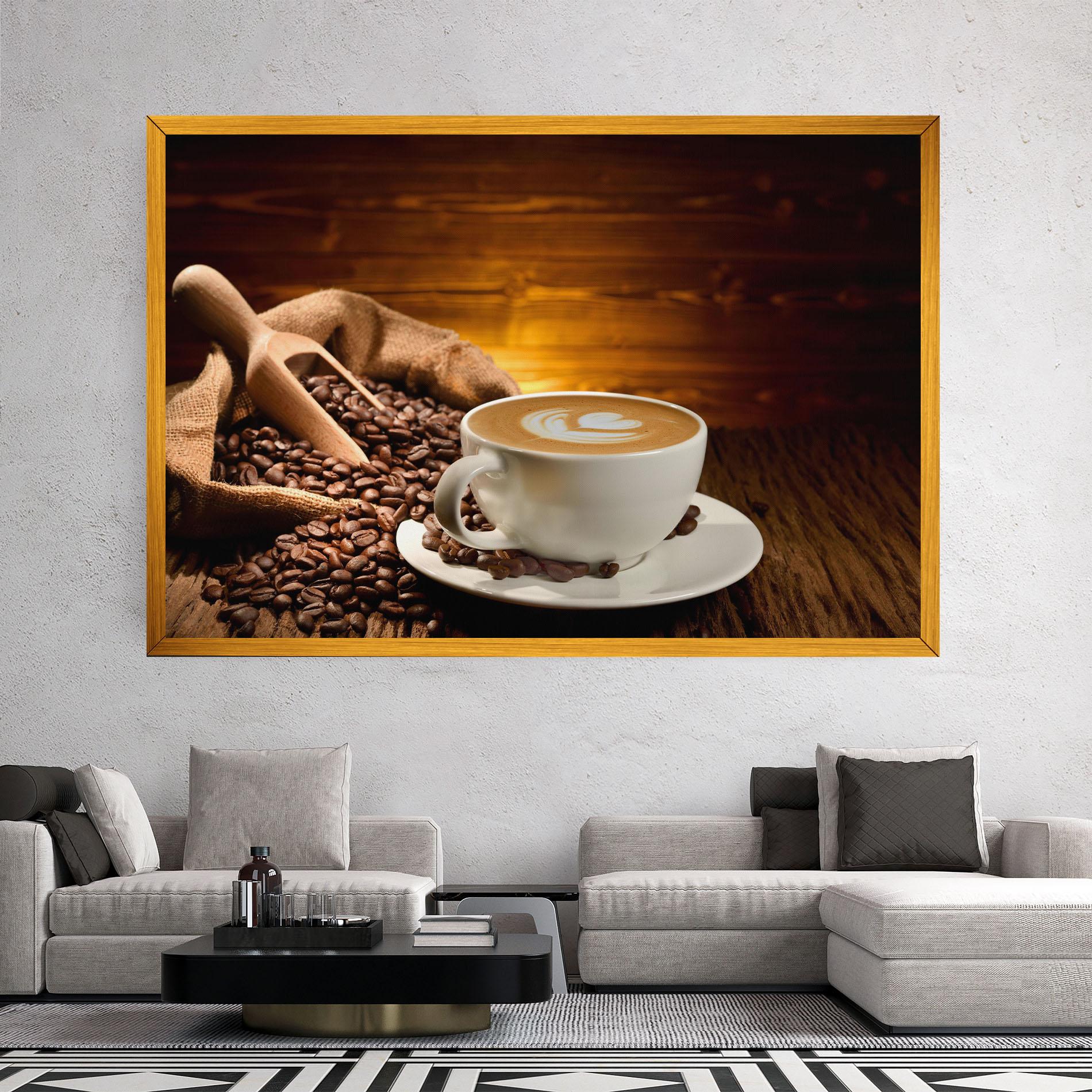 Vászonkép Latte Coffee mockup 2
