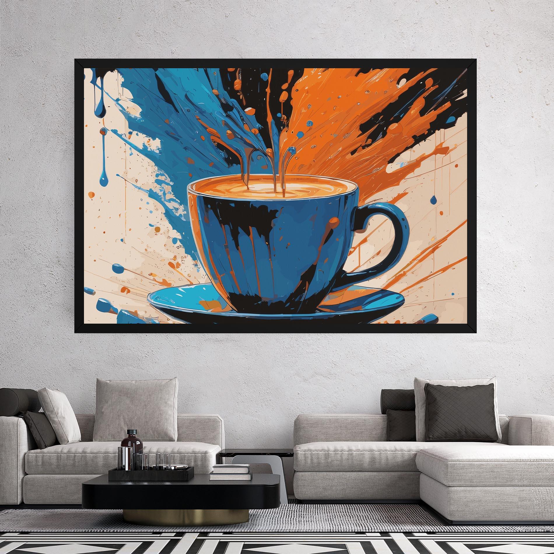 Vászonkép Coffee Blue Orange mockup 2