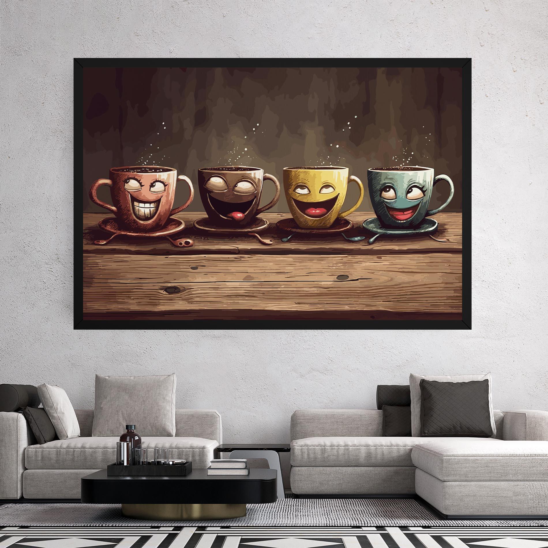 Vászonkép Coffee Faces mockup 2