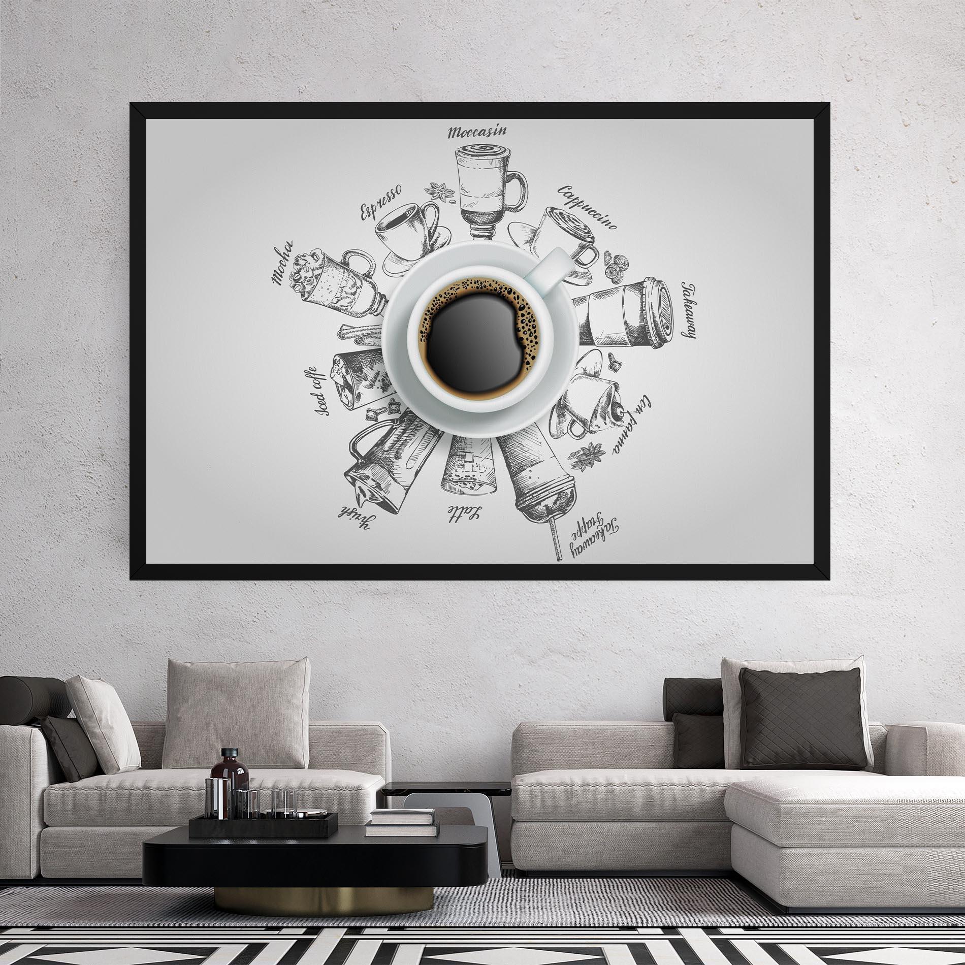 Vászonkép Coffee List mockup 2