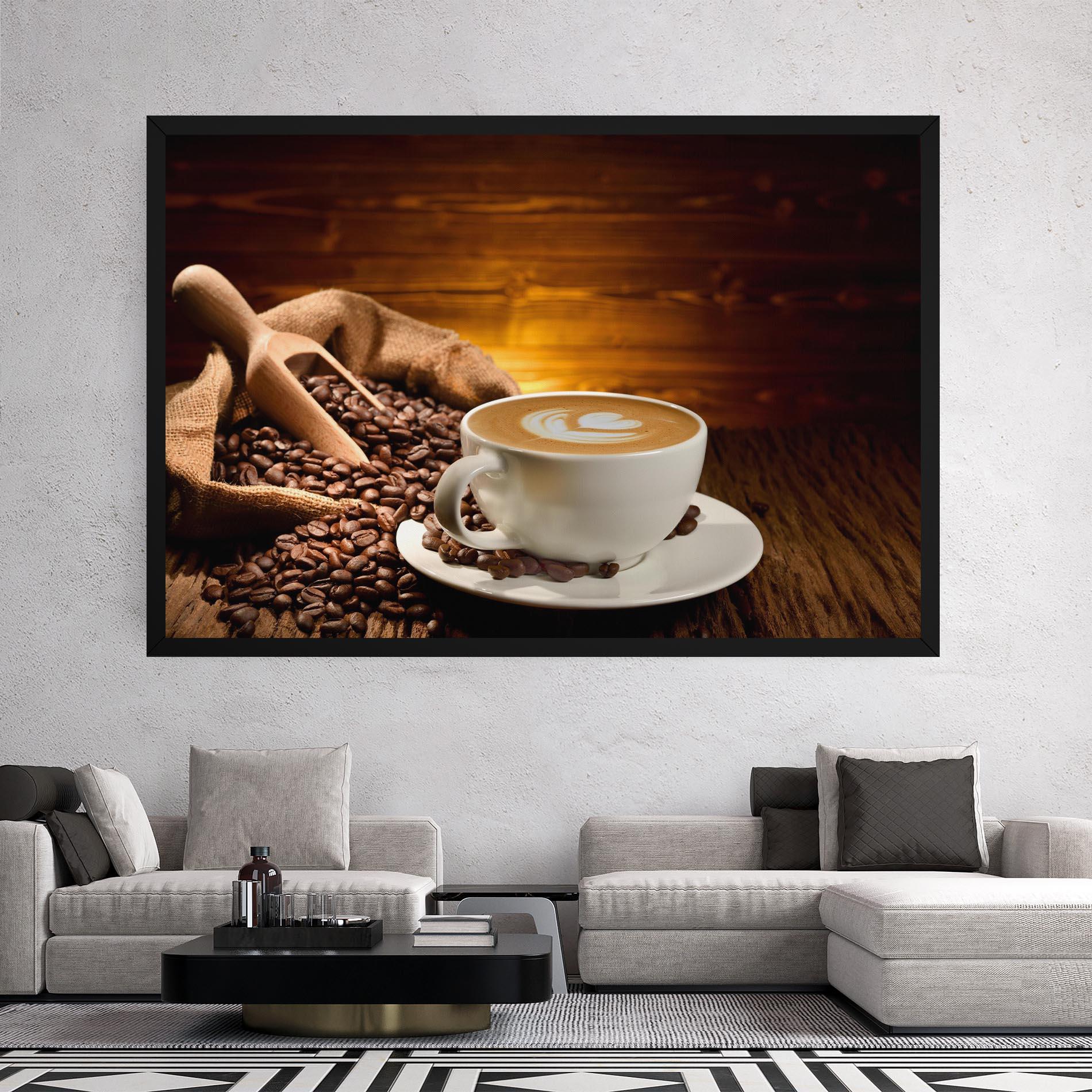 Vászonkép Latte Coffee mockup 2