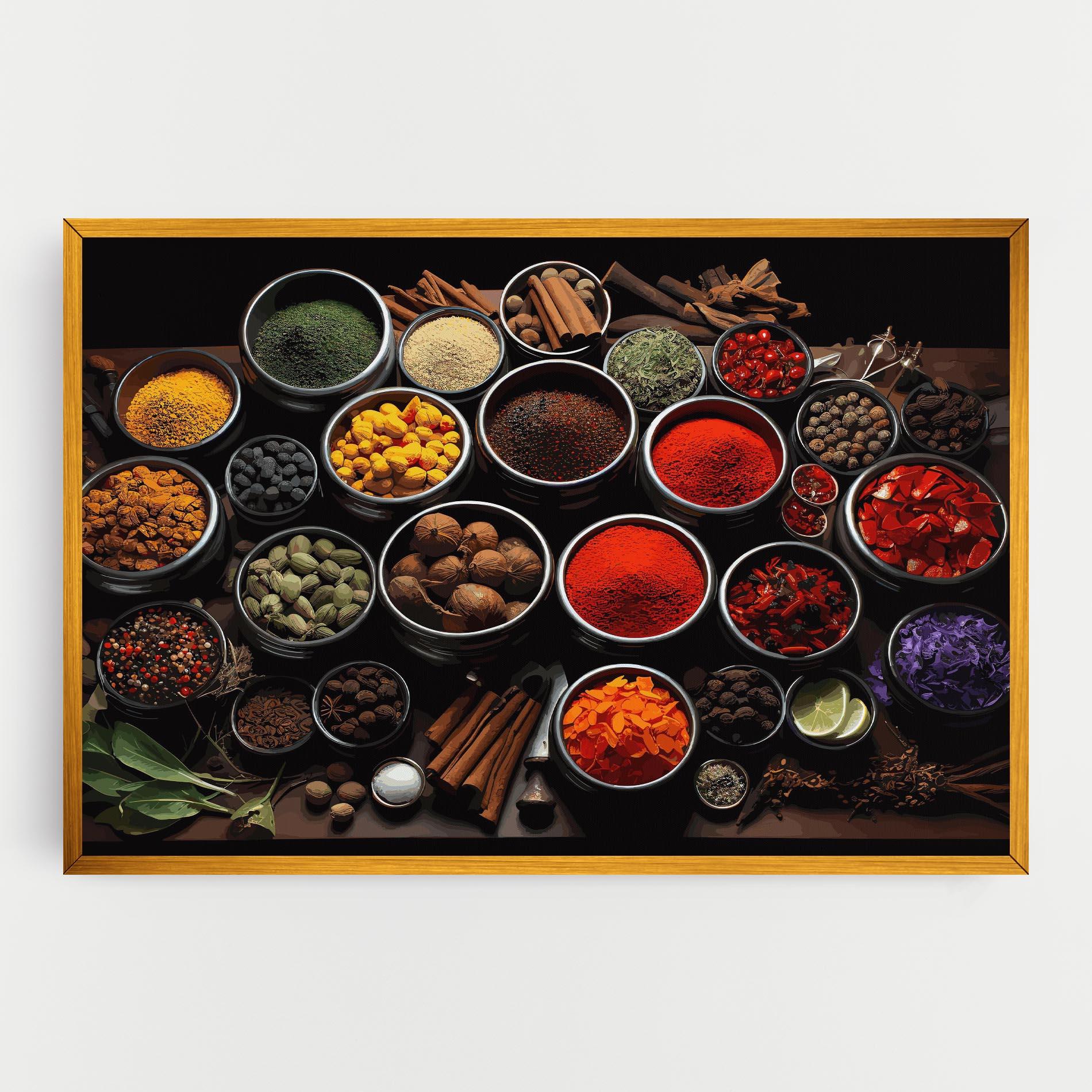 Vászonkép Colorful Herbs Art mockup 0