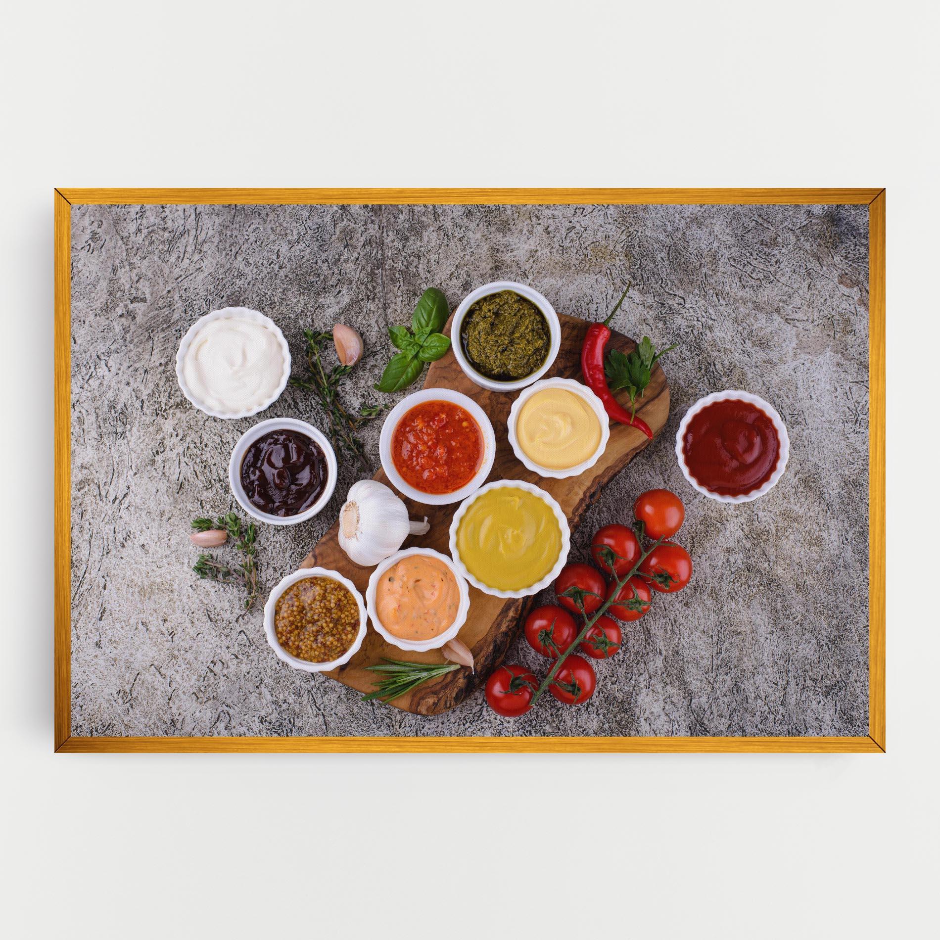 Vászonkép Different Sauces mockup 0