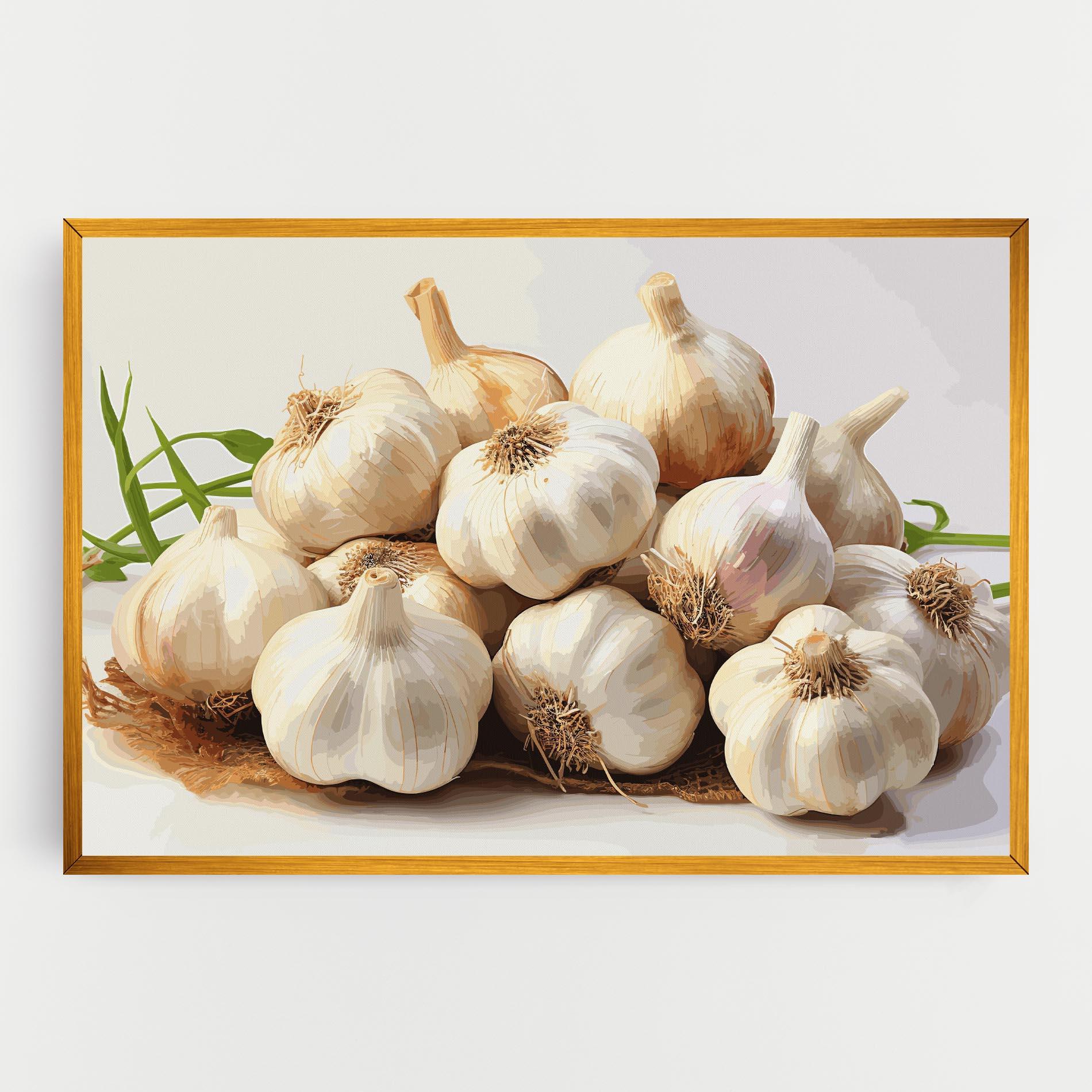 Vászonkép Garlic Art mockup 0