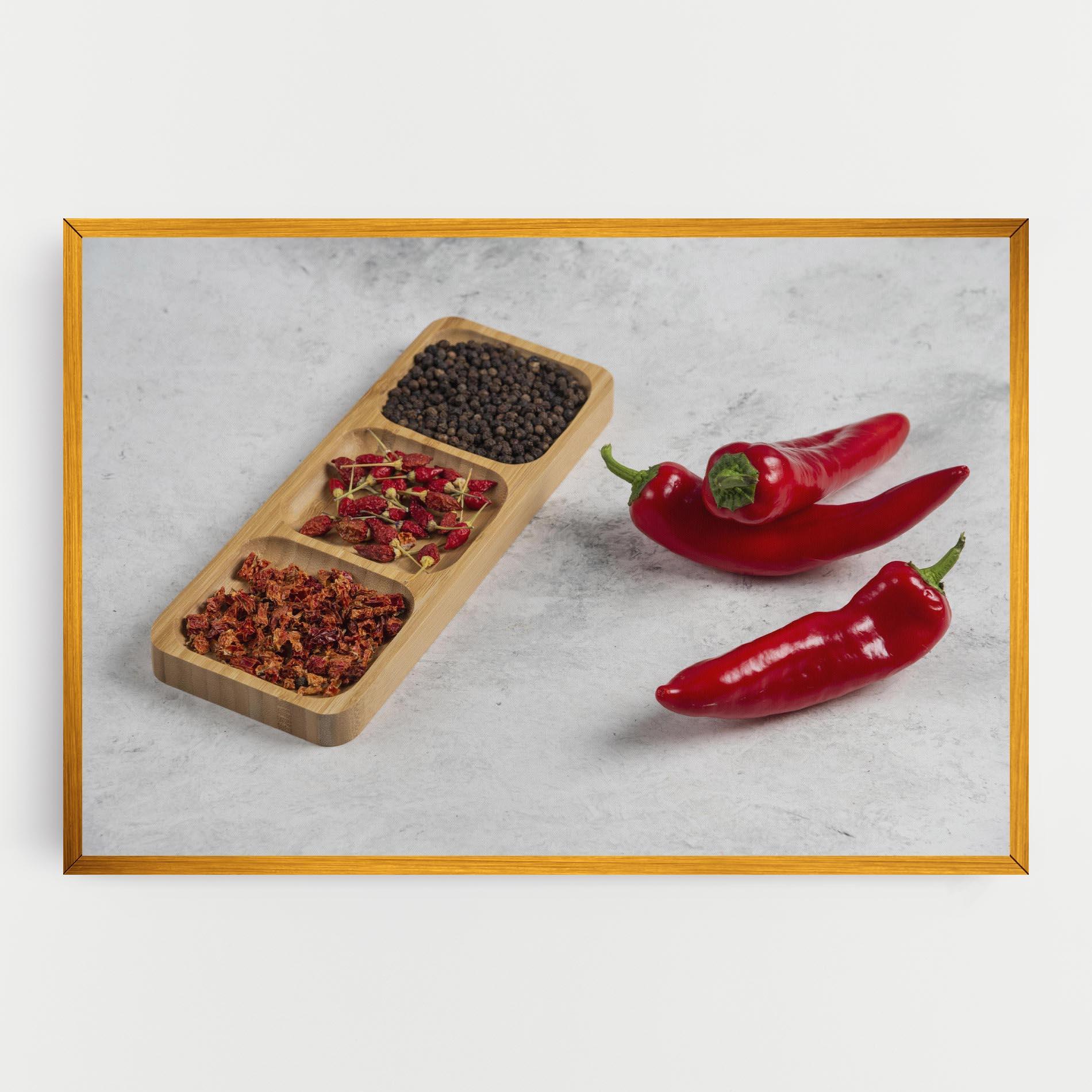 Vászonkép Hot Chili Spices mockup 0