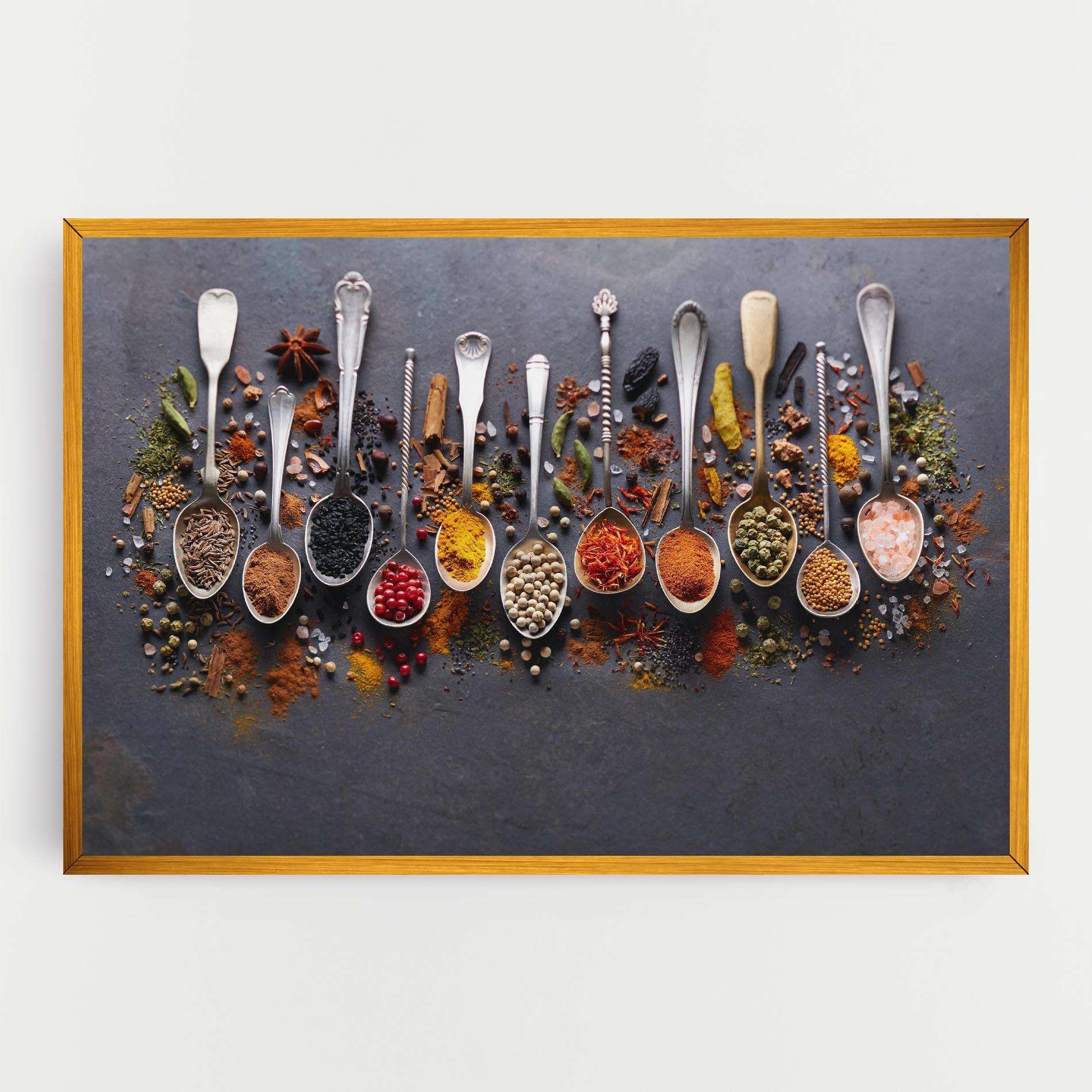 Vászonkép Spices Black Board mockup 0