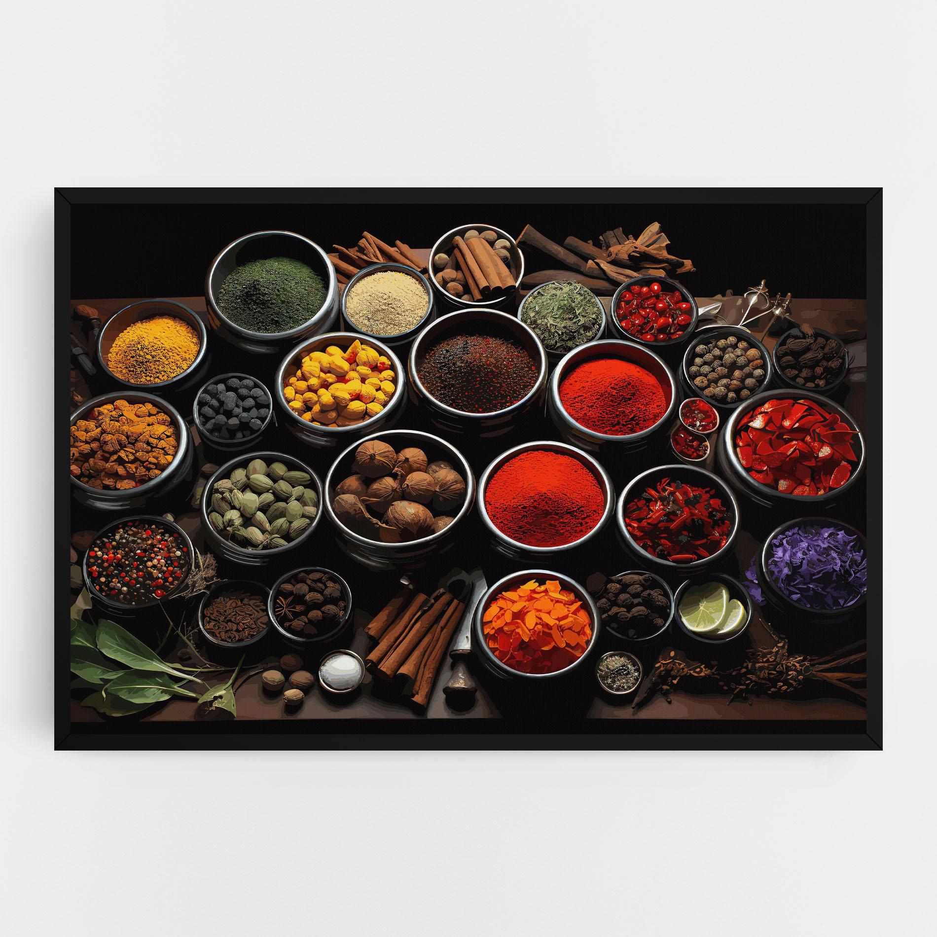 Vászonkép Colorful Herbs Art mockup 0