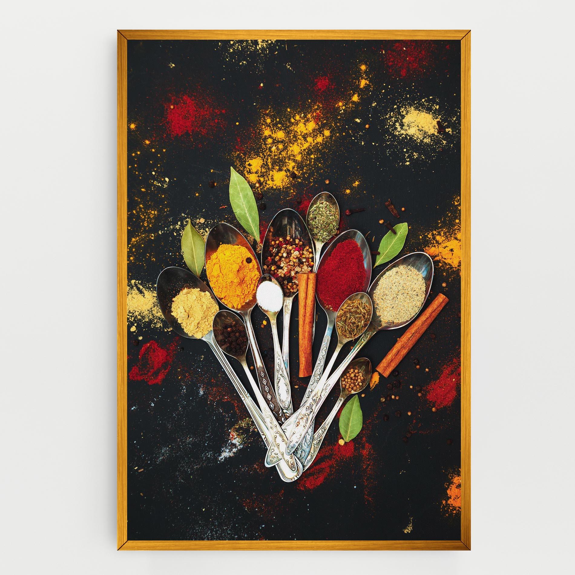 Vászonkép Cooking Spices Spoons mockup 0