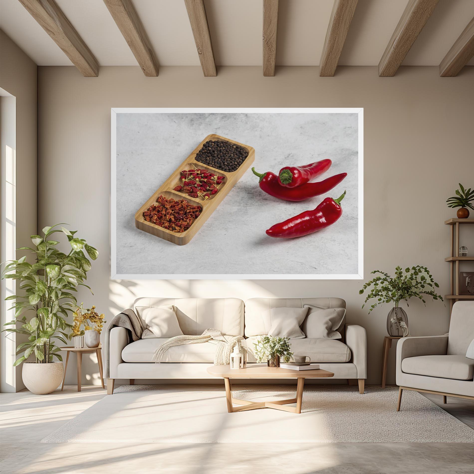 Vászonkép Hot Chili Spices mockup 6