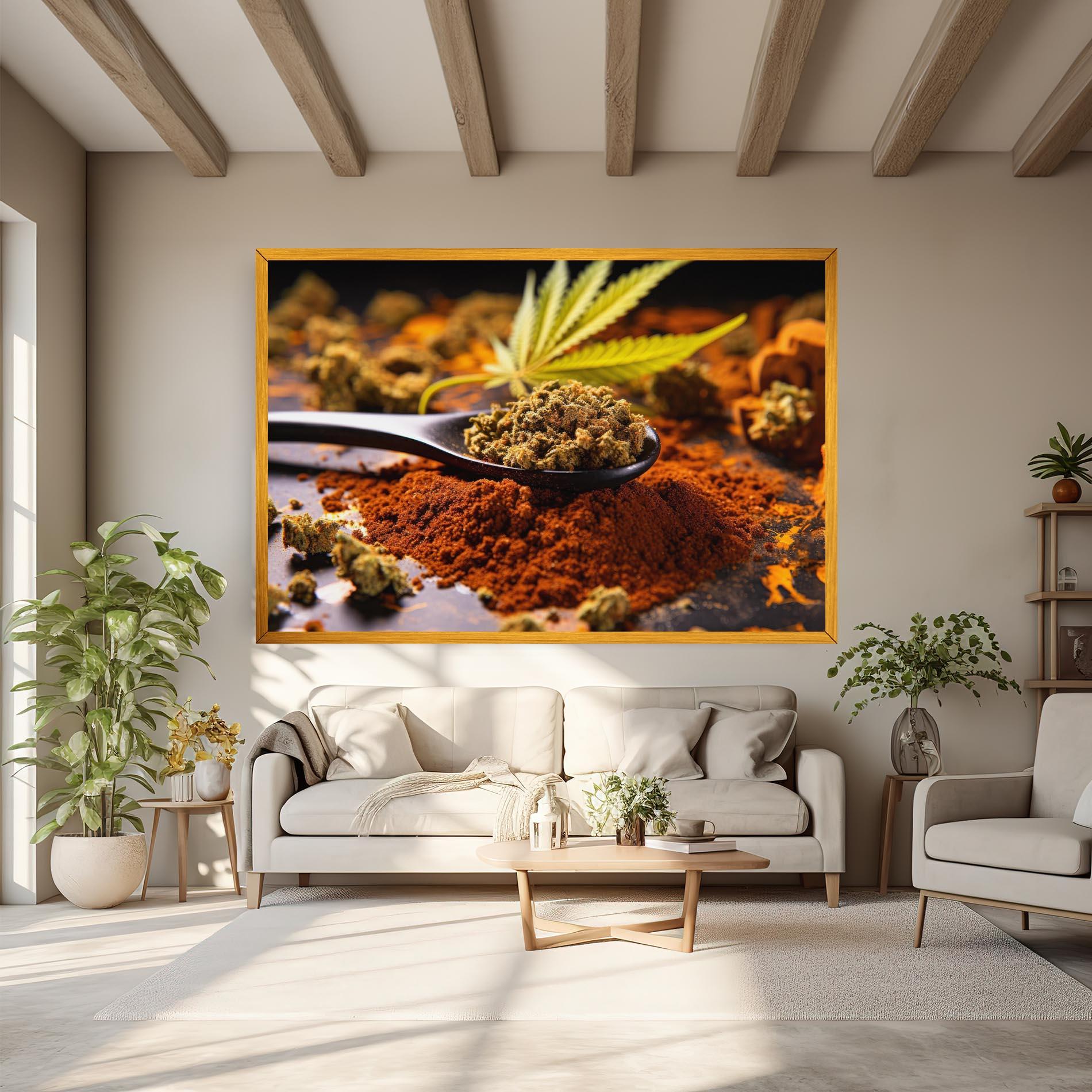 Vászonkép Cannabis Seasoning mockup 6