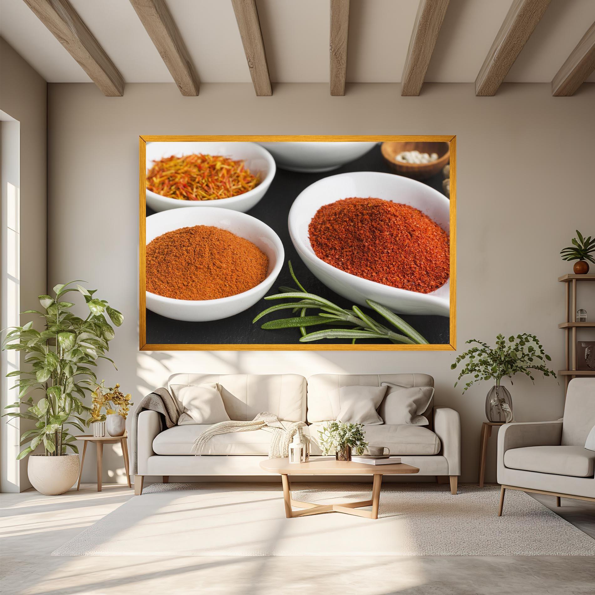 Vászonkép Close Up Spices Powder mockup 6