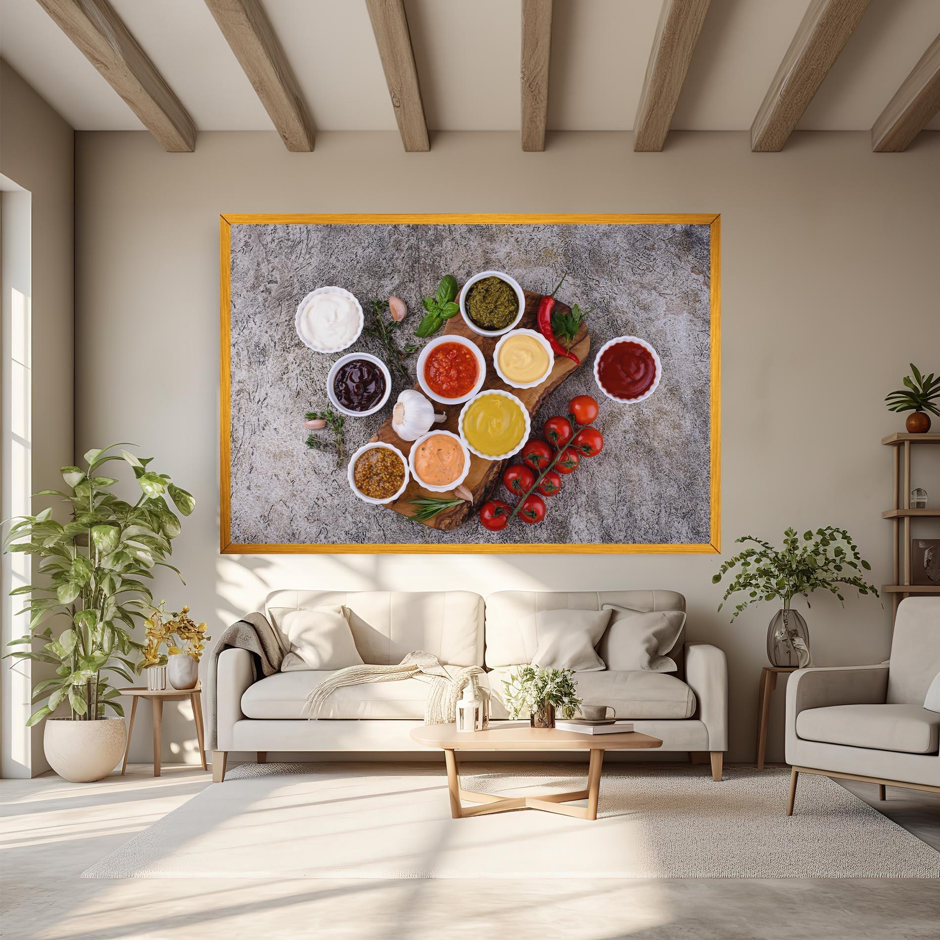 Vászonkép Different Sauces mockup 6