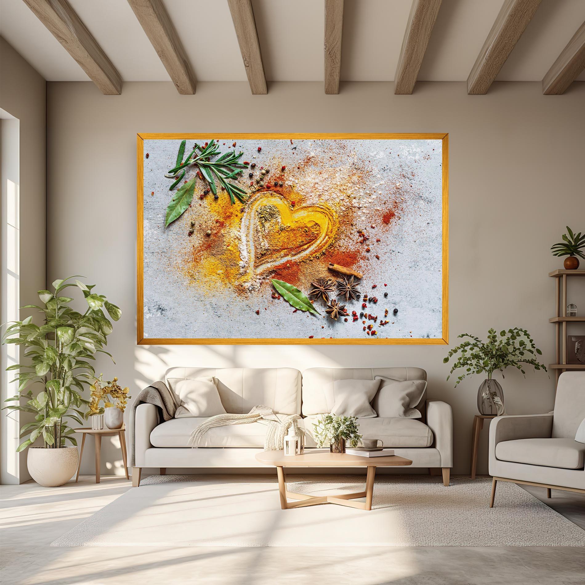 Vászonkép Heart Spice Powders mockup 6