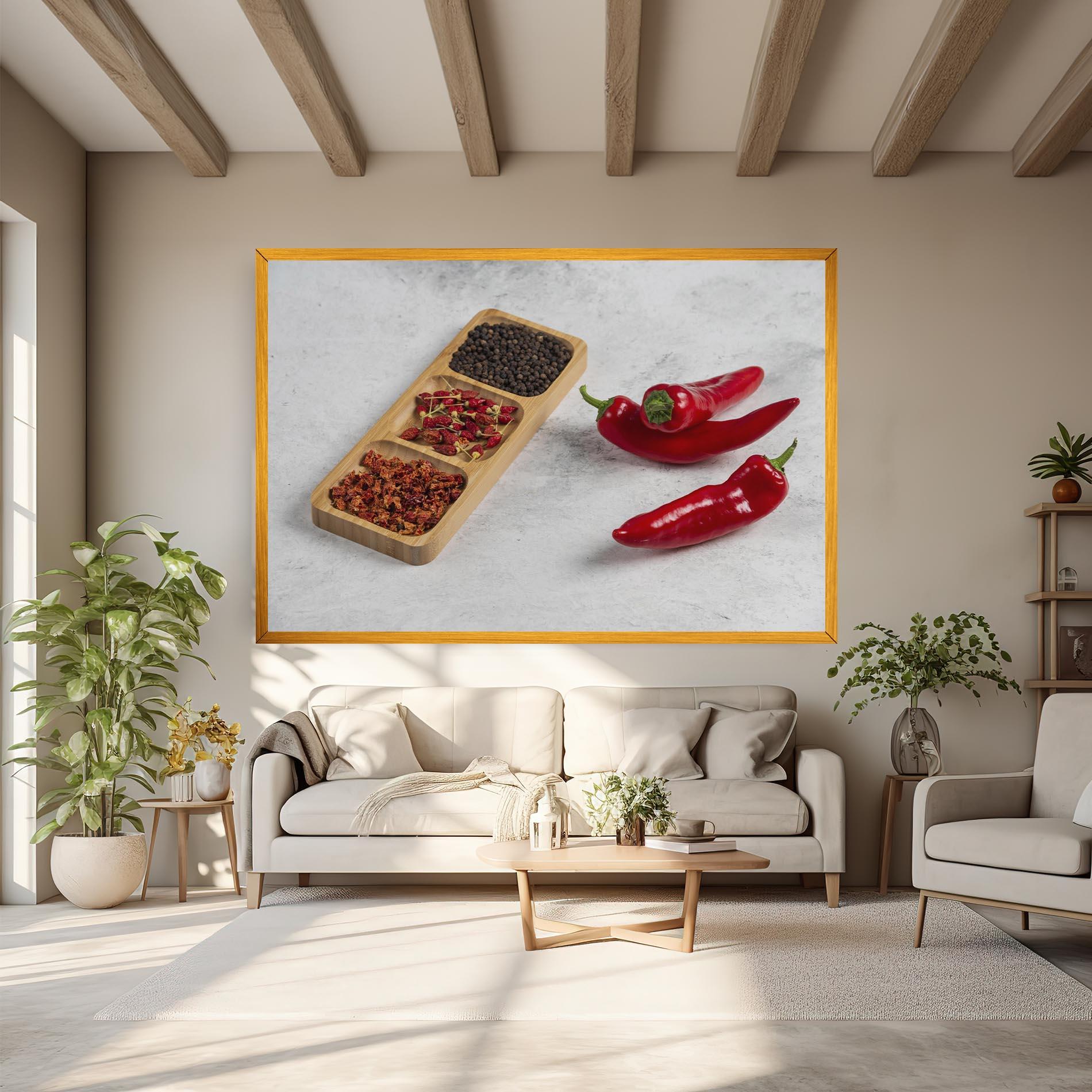 Vászonkép Hot Chili Spices mockup 6