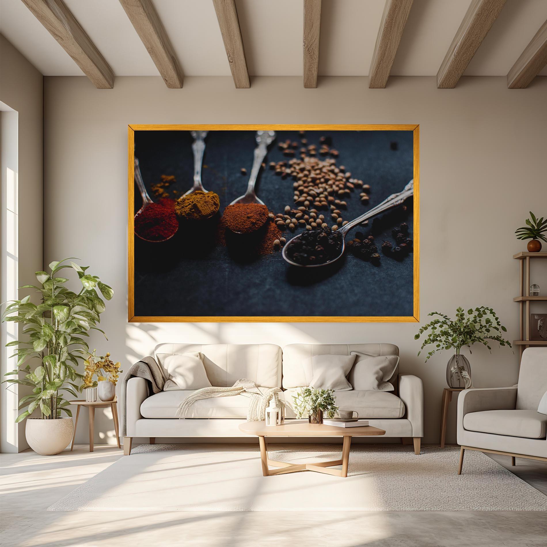 Vászonkép Spices Spoon mockup 6