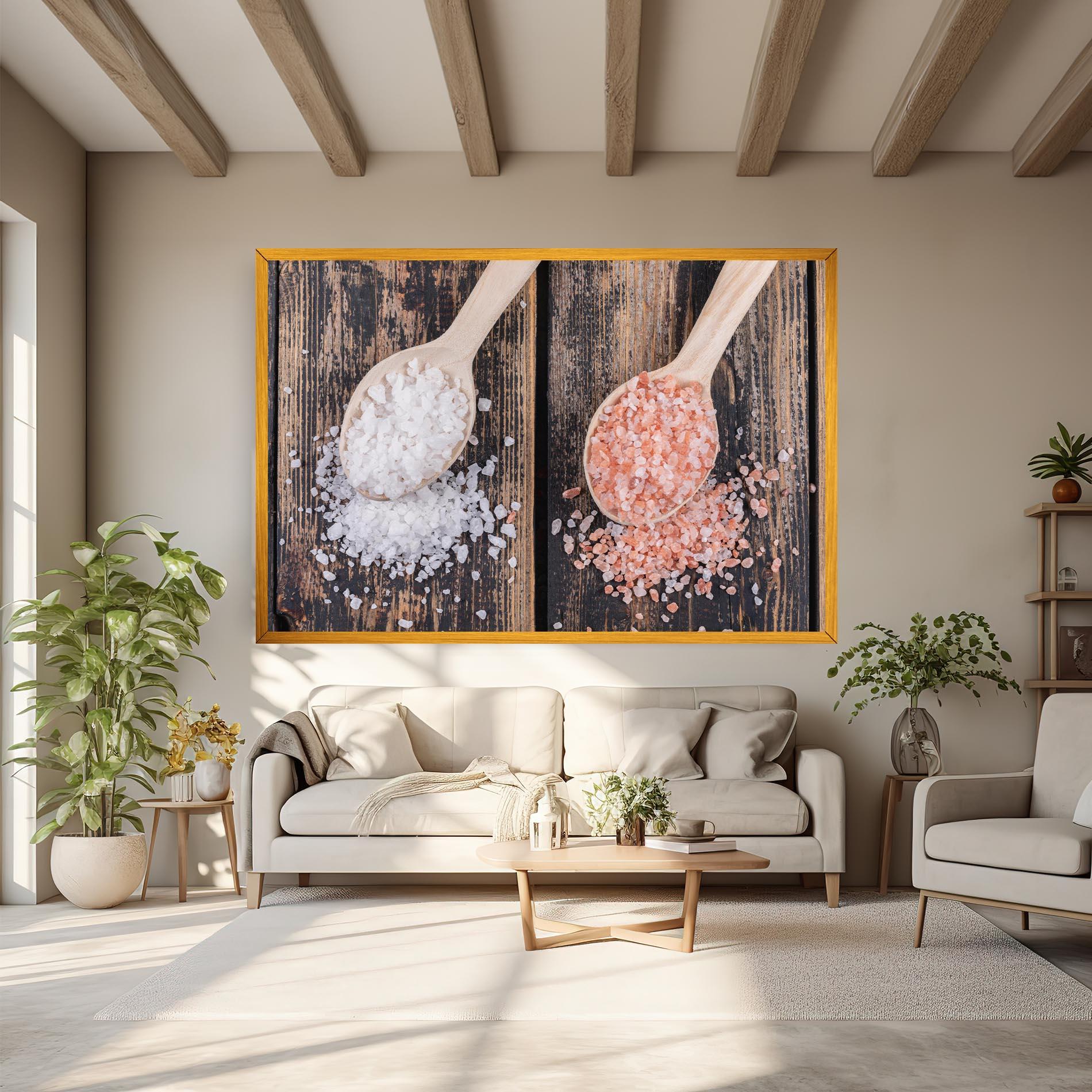 Vászonkép Wooden Spoons Sea Salt mockup 6