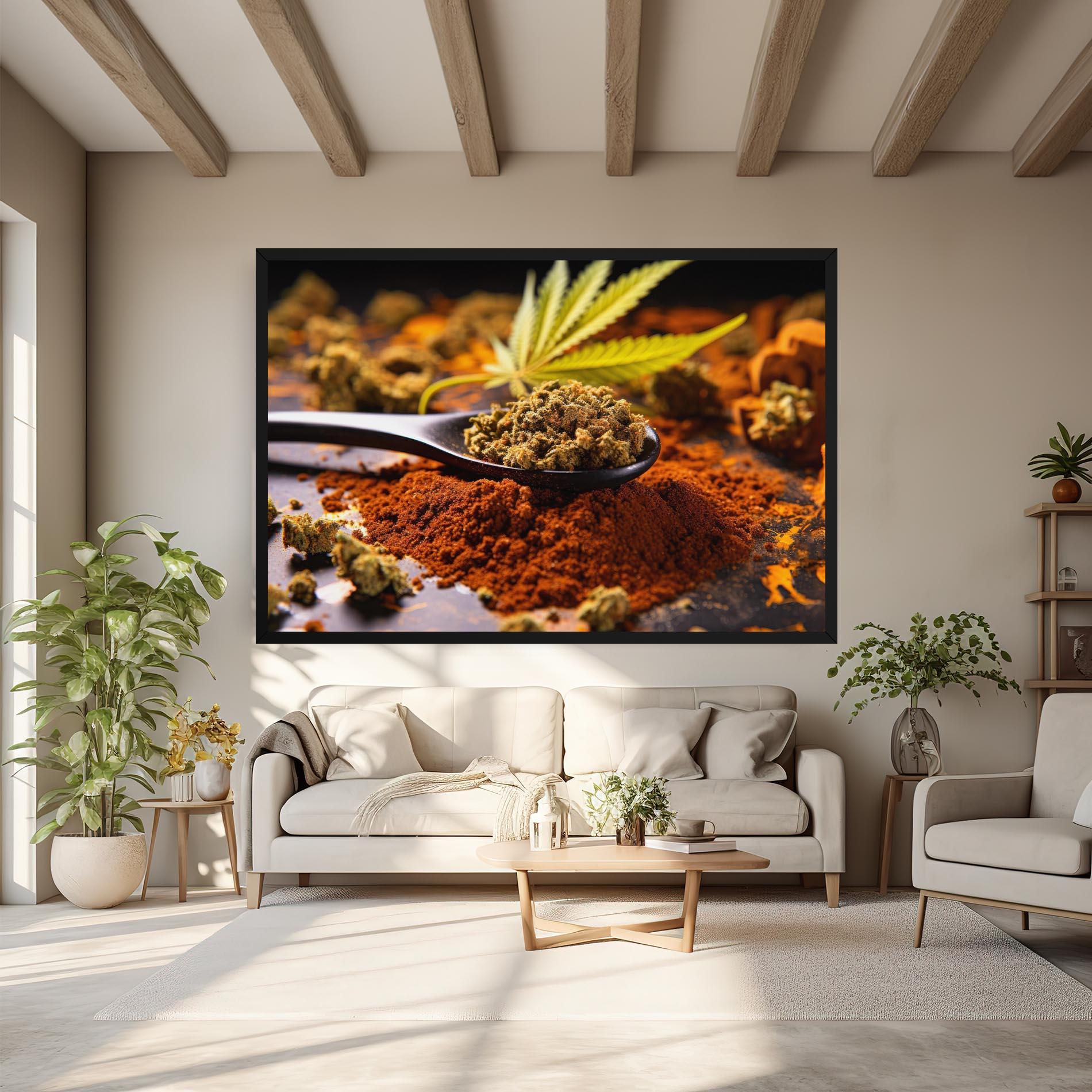 Vászonkép Cannabis Seasoning mockup 6