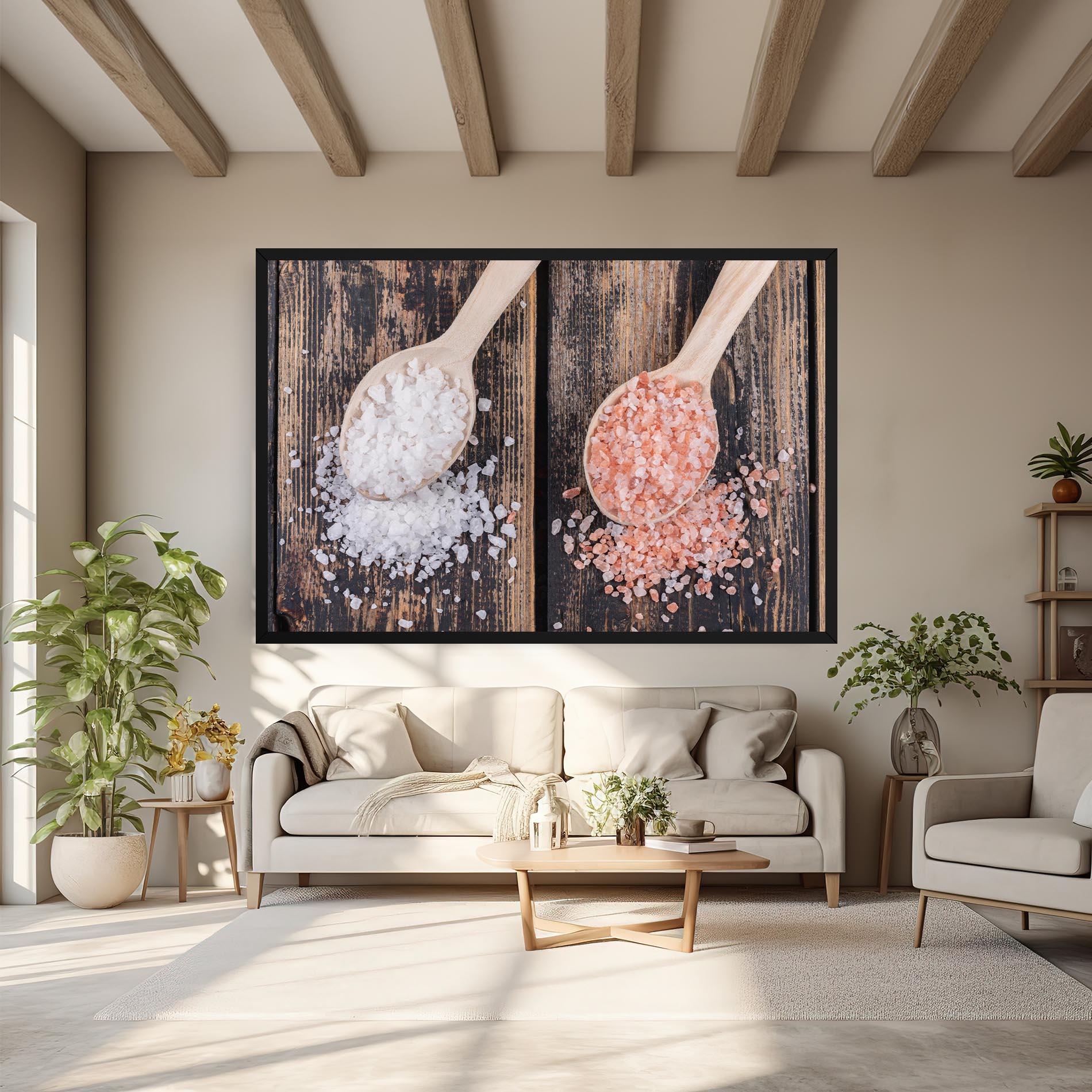 Vászonkép Wooden Spoons Sea Salt mockup 6