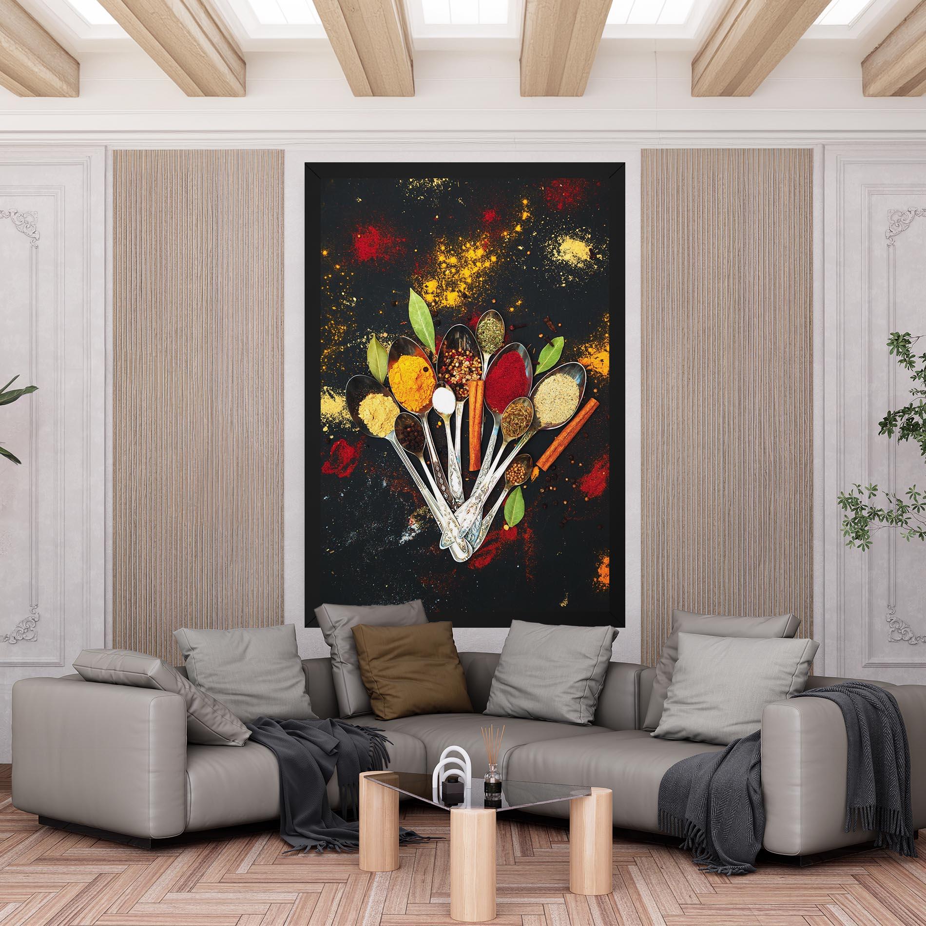 Vászonkép Cooking Spices Spoons mockup 6